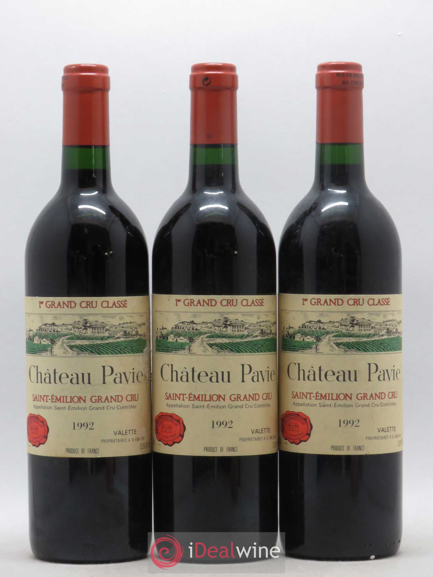 Château Pavie 1er Grand Cru Classé A 1992 - Lot de 3 bouteilles - 0