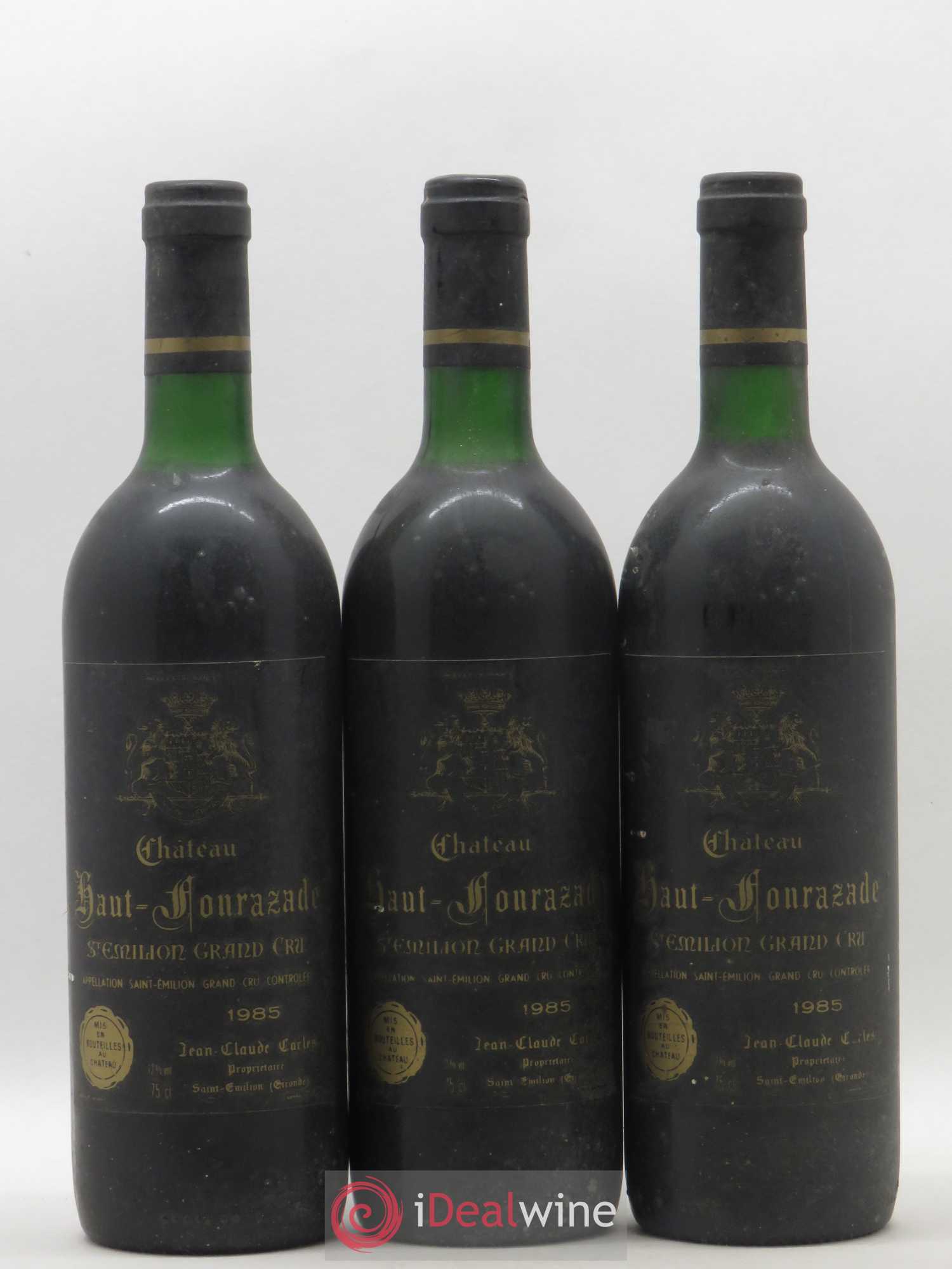 Saint-Émilion Grand Cru Château Haut Fonrazade 1985 - Lot of 3 bottles - 0