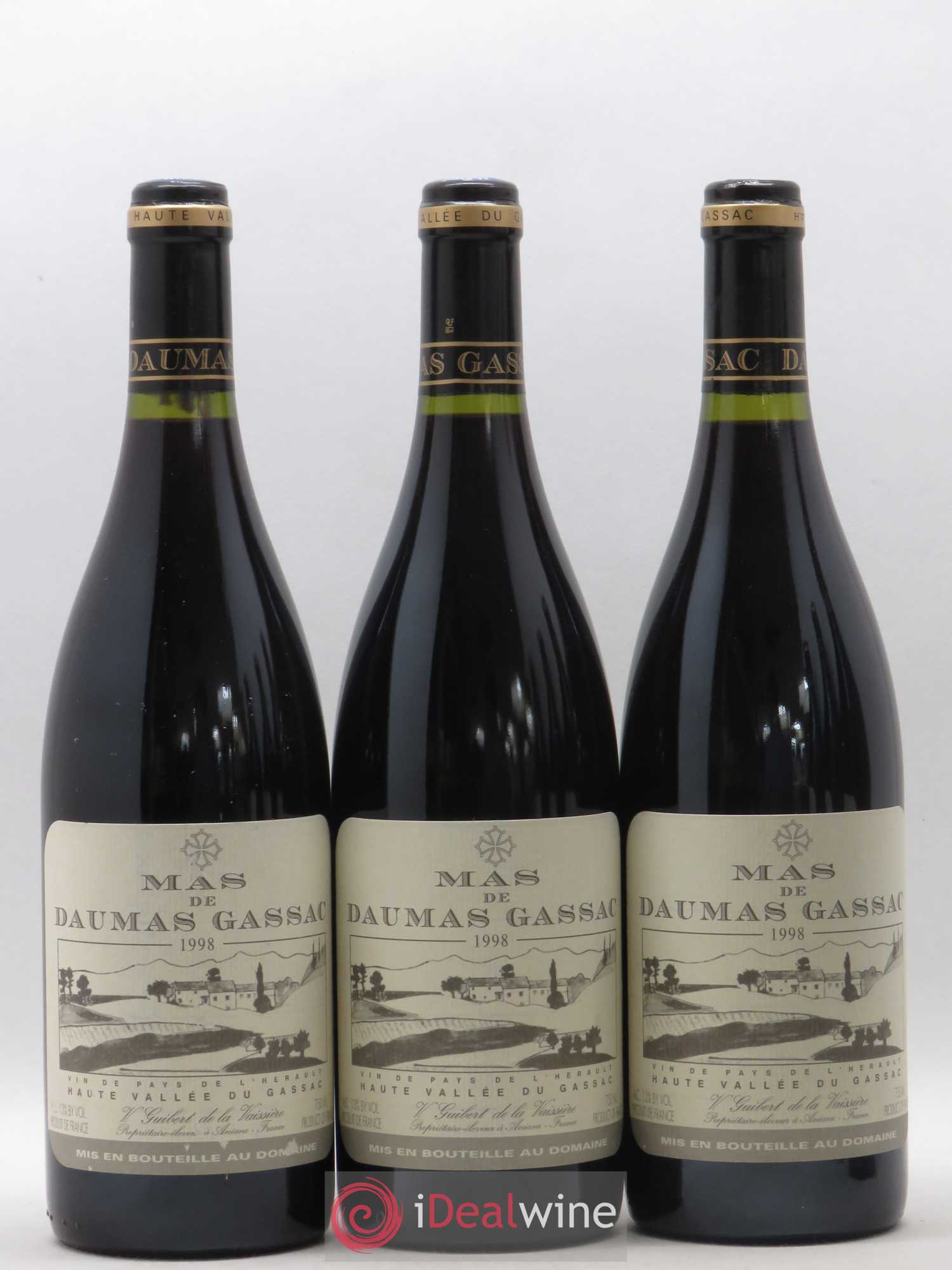 Saint-Guilhem-le-Désert - Cité d'Aniane Mas Daumas Gassac Famille Guibert de La Vaissière 1998 - Lot de 6 bouteilles - 2