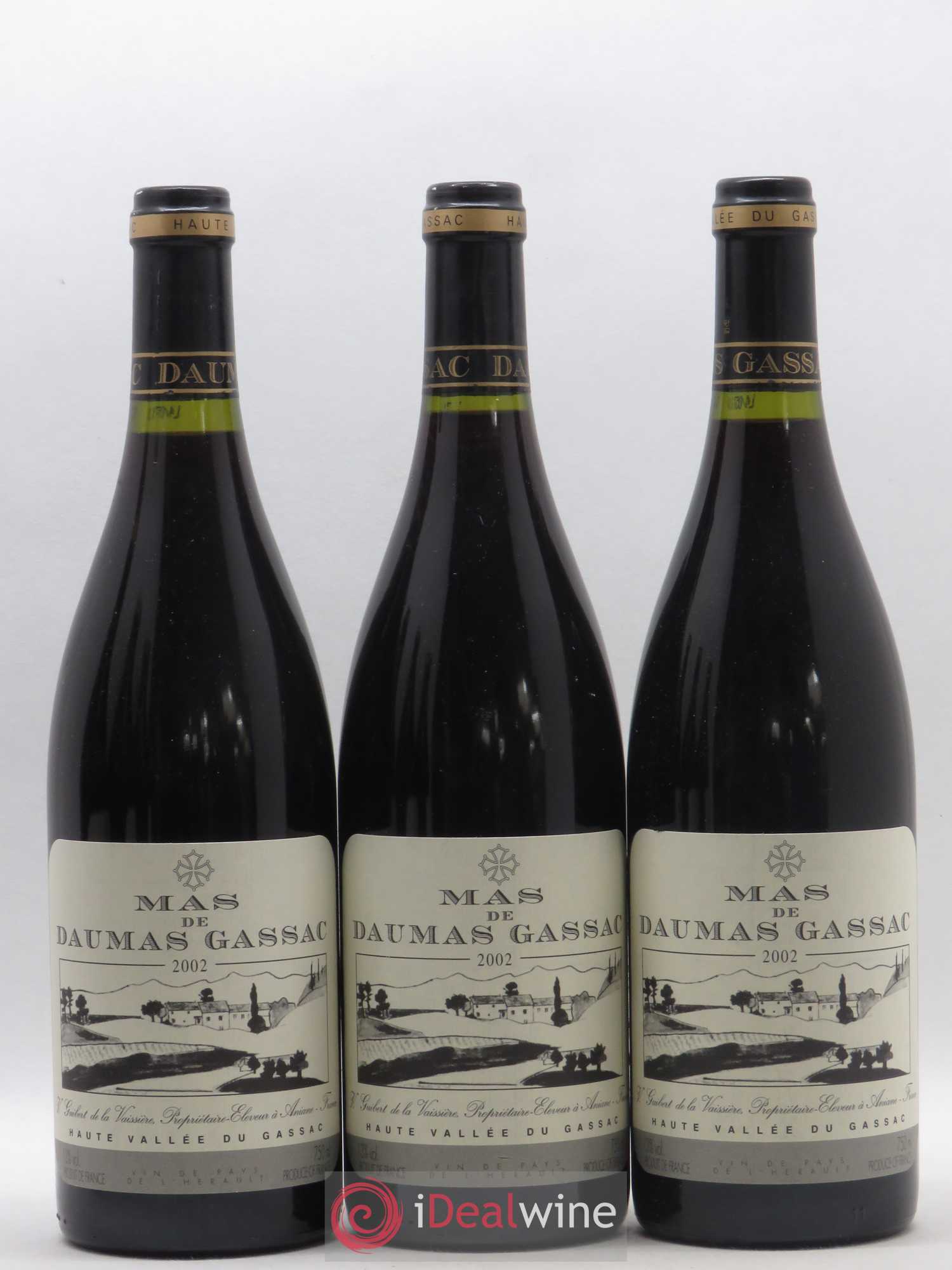 Saint-Guilhem-le-Désert - Cité d'Aniane Mas Daumas Gassac Famille Guibert de La Vaissière 2002 - Lot de 6 bouteilles - 1