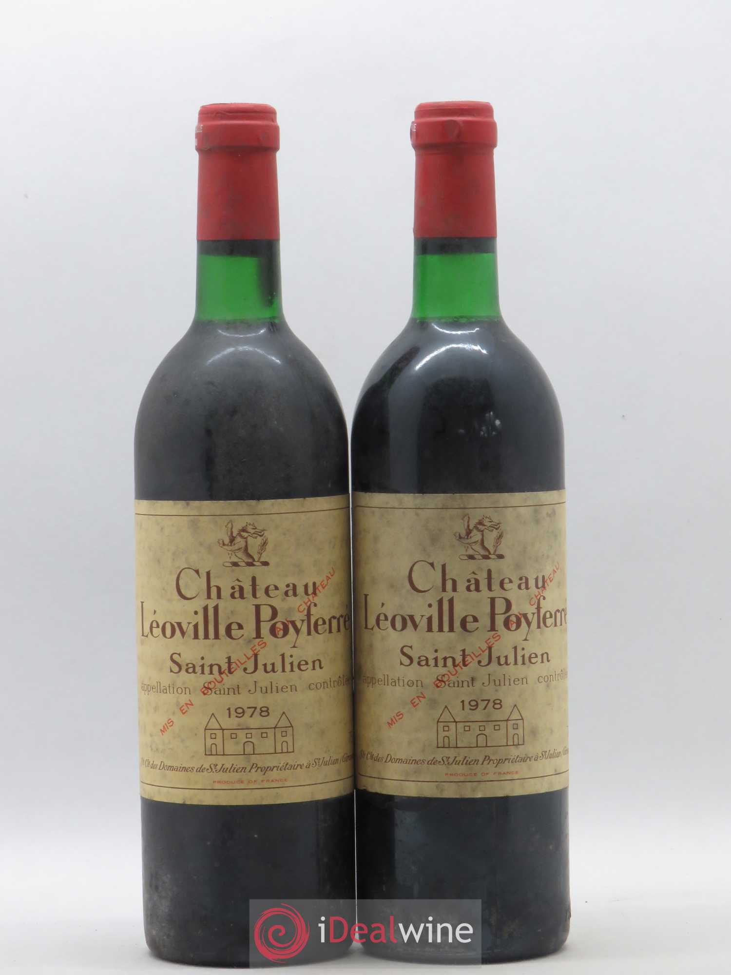 Château Léoville Poyferré 2ème Grand Cru Classé 1978 - Lot de 2 bouteilles - 0