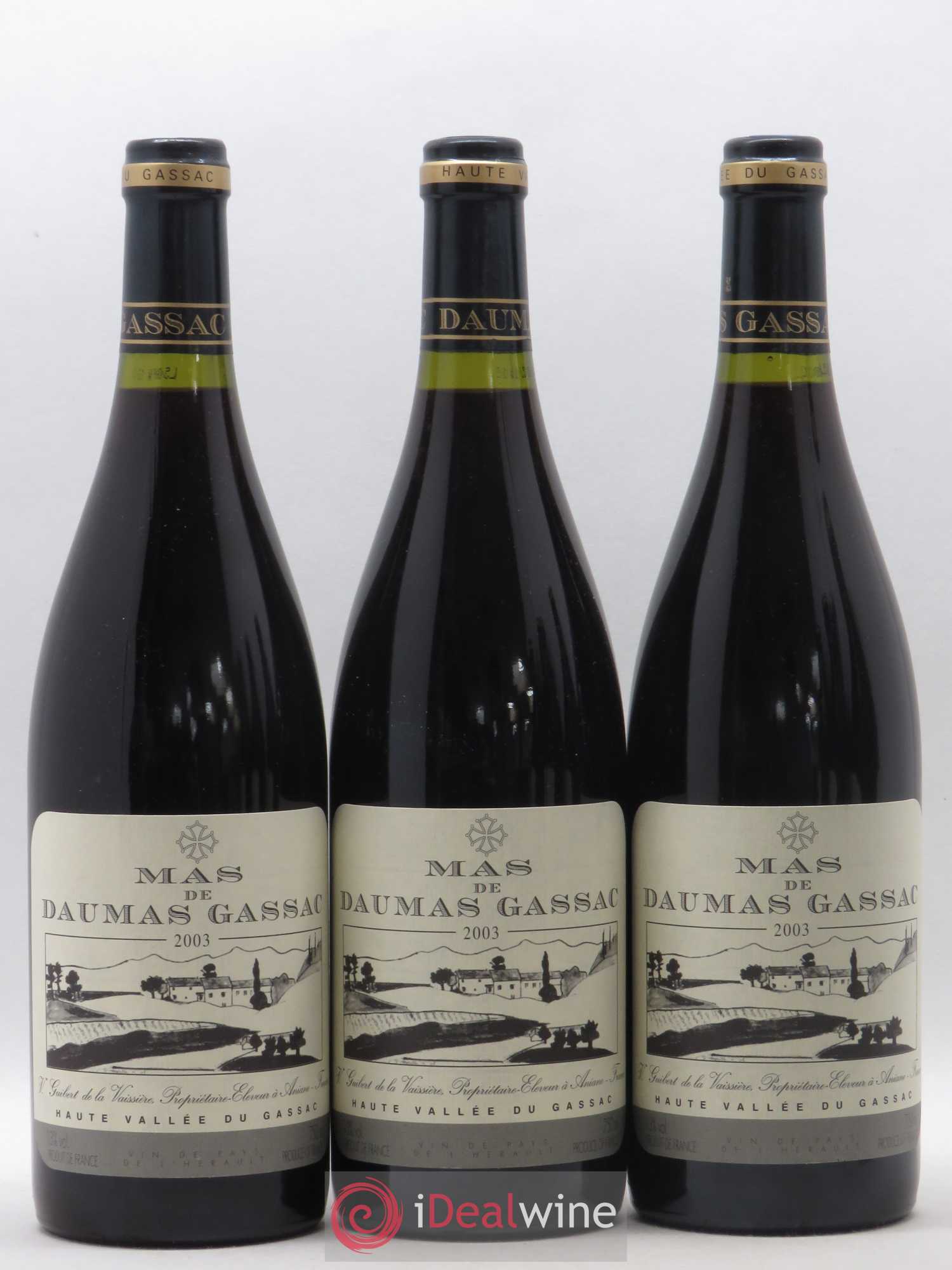 Saint-Guilhem-le-Désert - Cité d'Aniane Mas Daumas Gassac Famille Guibert de La Vaissière 2003 - Lot de 6 bouteilles - 2