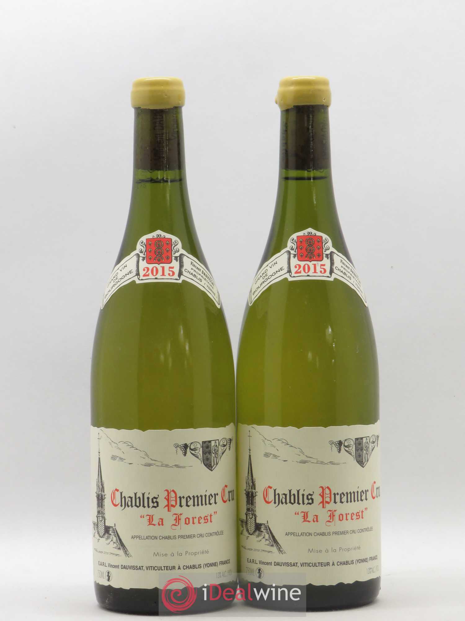 Chablis 1er Cru La Forest Vincent Dauvissat (Domaine) 2015 - Lot de 2 bouteilles - 0