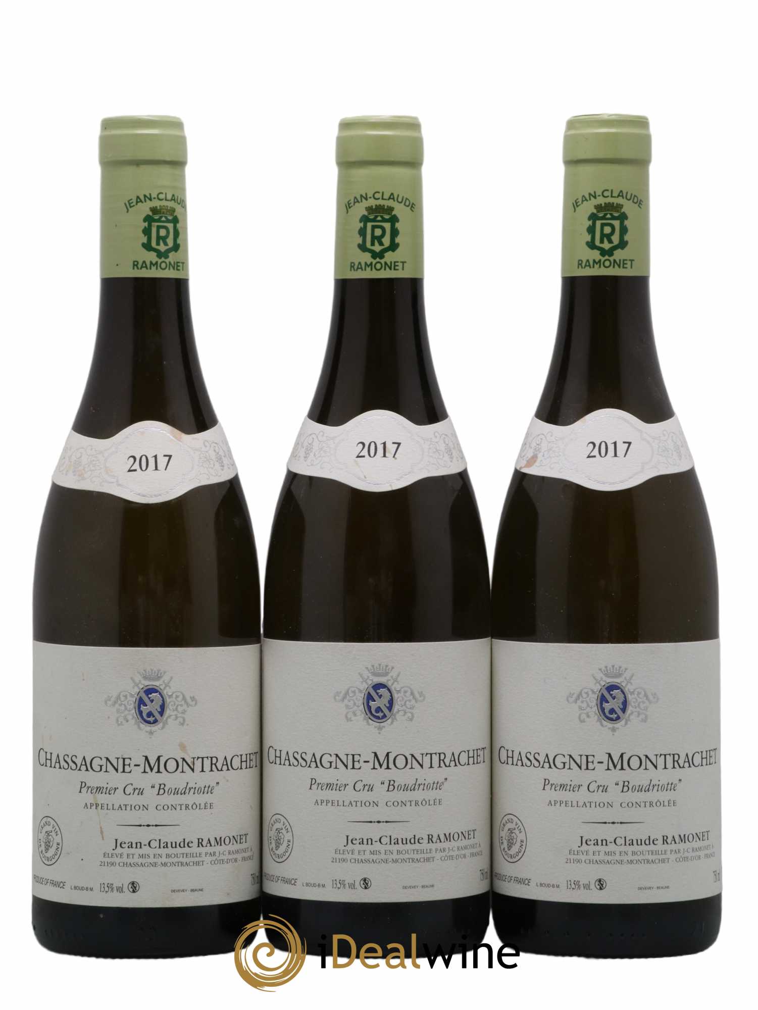 Chassagne-Montrachet 1er Cru Boudriotte Ramonet (Domaine) 2017 - Lot de 3 bouteilles - 0