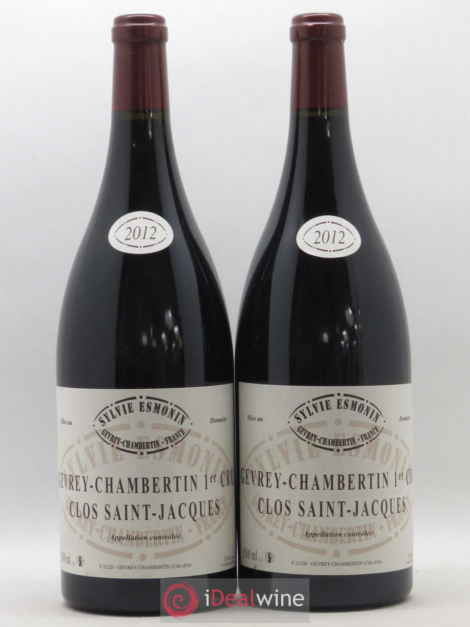 Gevrey-Chambertin 1er Cru Clos Saint Jacques Sylvie Esmonin 2012 - Lot de 2 magnums - 0