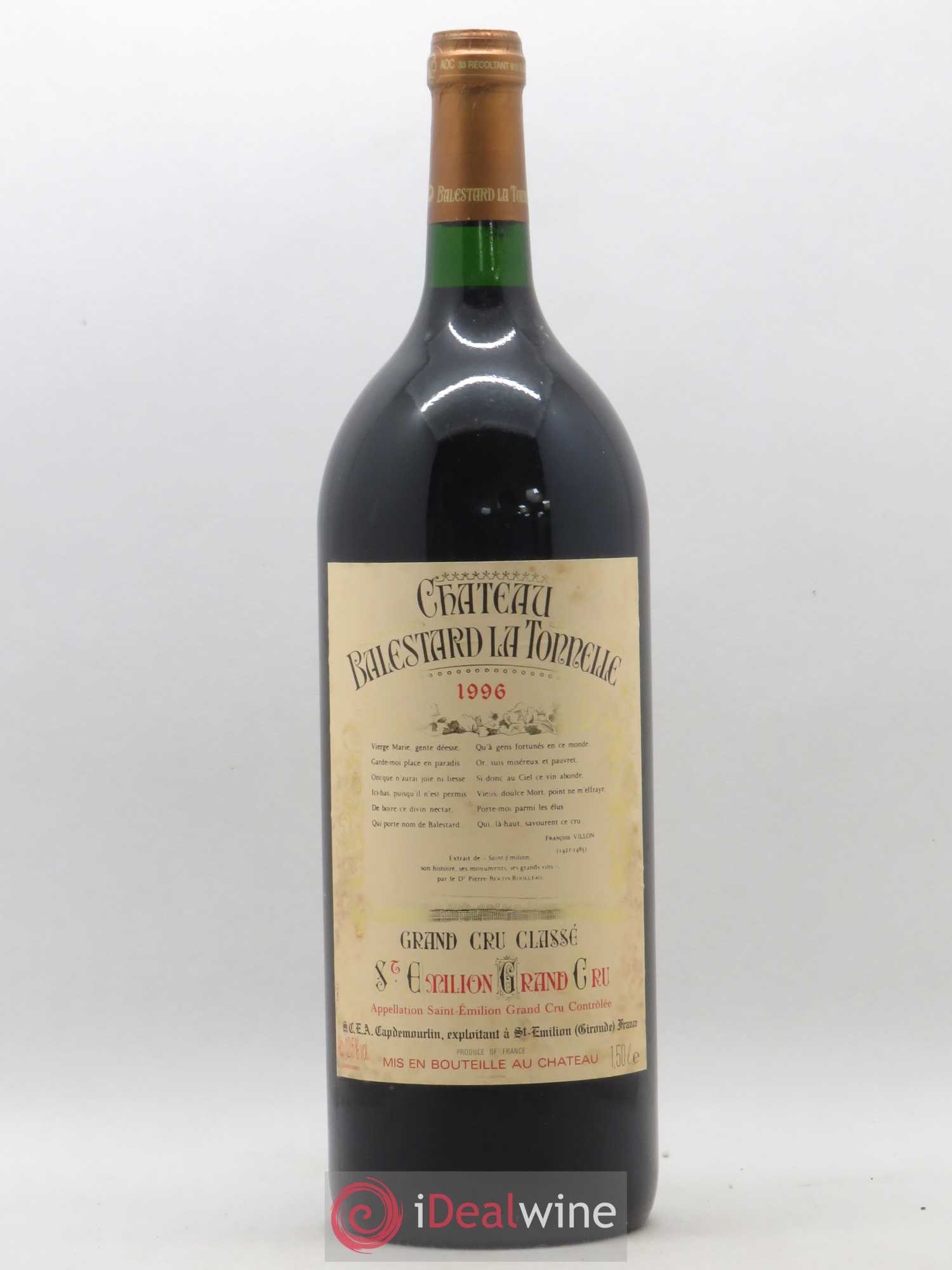 Château Balestard la Tonnelle Grand Cru Classé 1996 - Lot de 1 magnum - 0