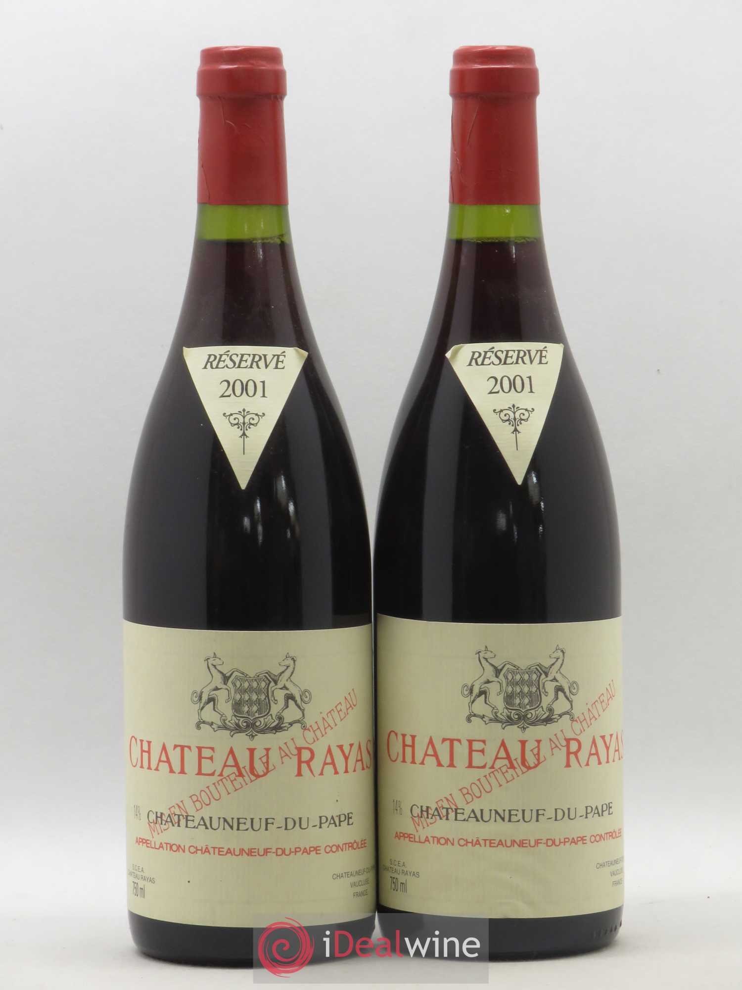 Châteauneuf-du-Pape Château Rayas Emmanuel Reynaud 2001 - Lot de 2 bouteilles - 0