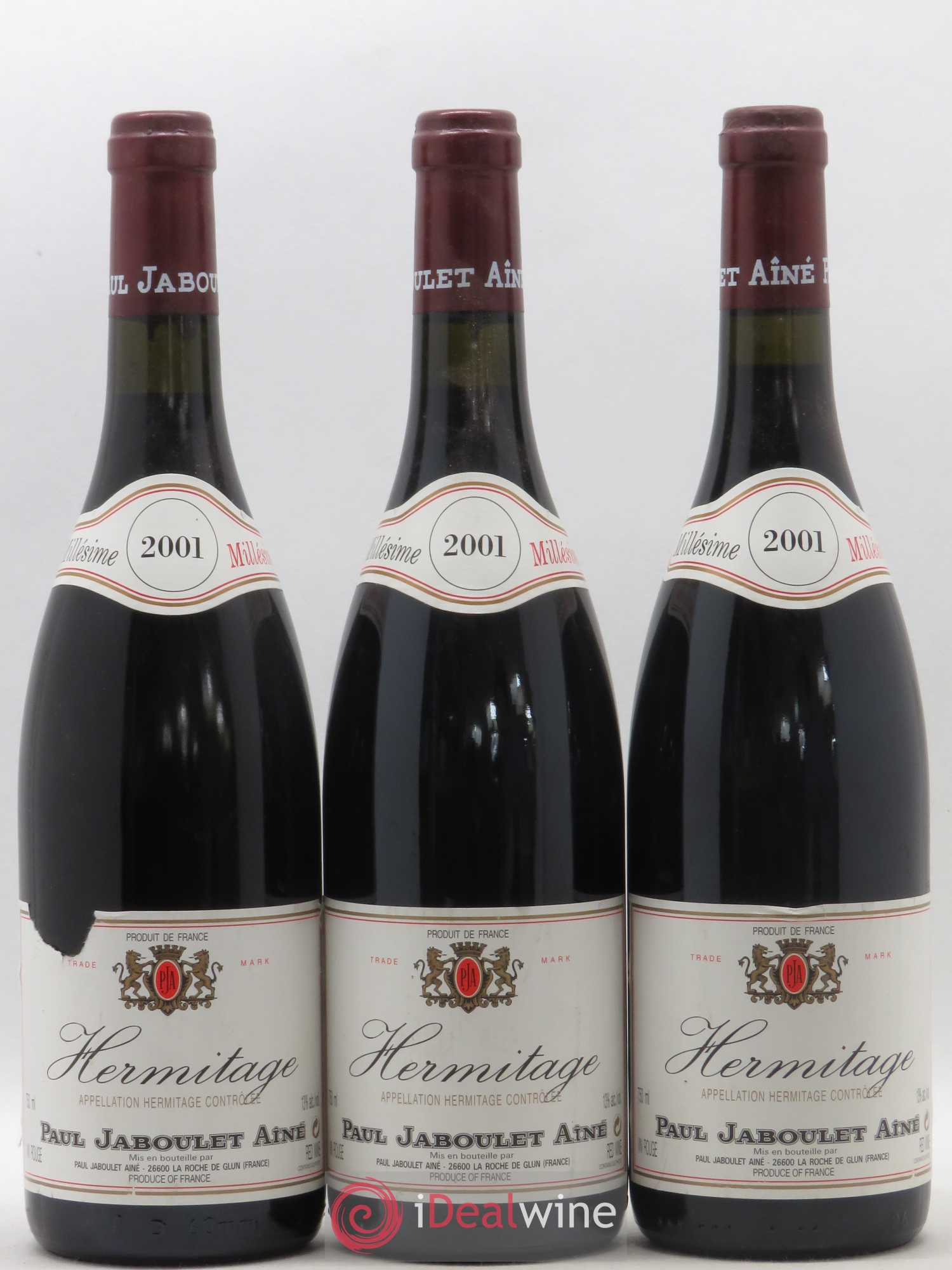 Hermitage Jaboulet 2001 - Lot de 3 bouteilles - 0