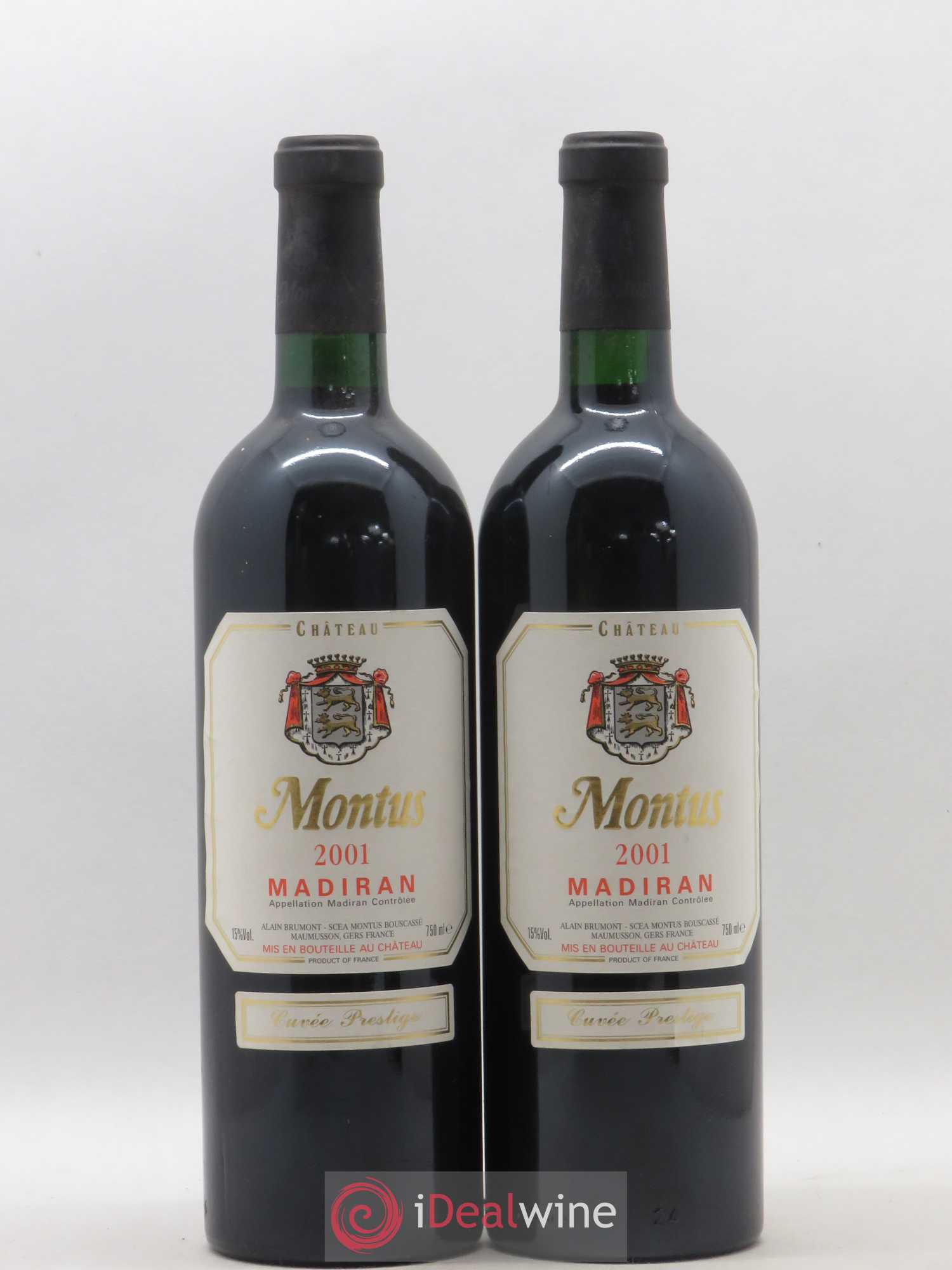 Madiran Château Montus Alain Brumont 2001 - Lot de 2 bouteilles - 0