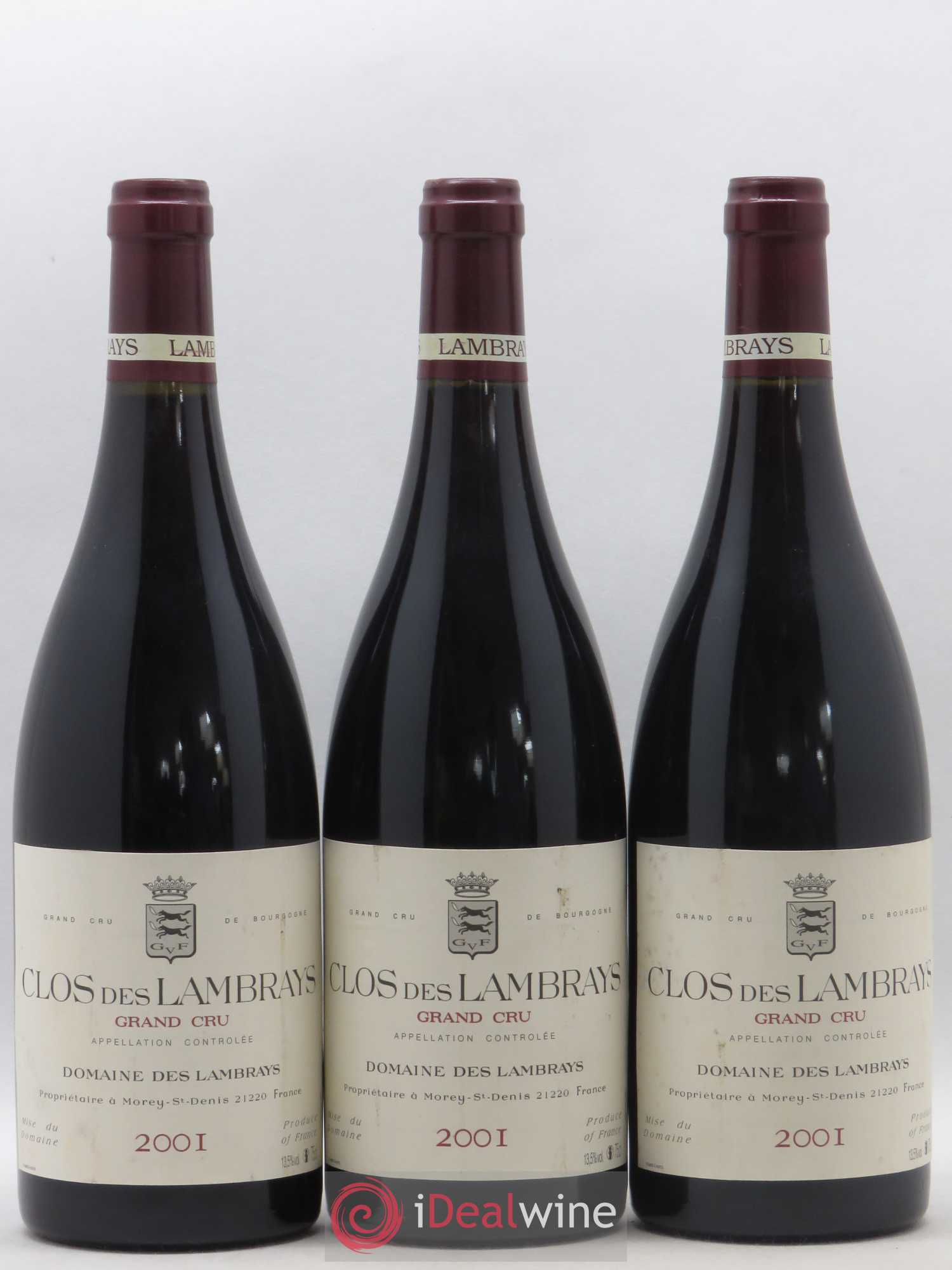 Clos des Lambrays Grand Cru Domaine des Lambrays 2001 - Lot de 3 bouteilles - 0