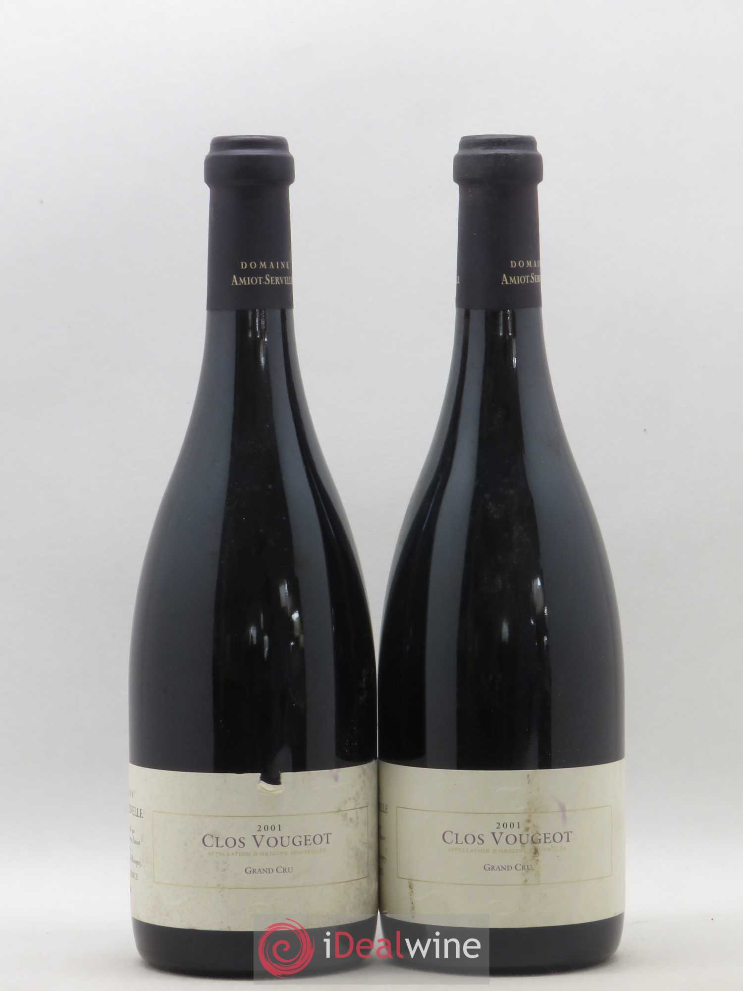 Clos de Vougeot Grand Cru Amiot-Servelle 2001 - Lot de 2 bouteilles - 0