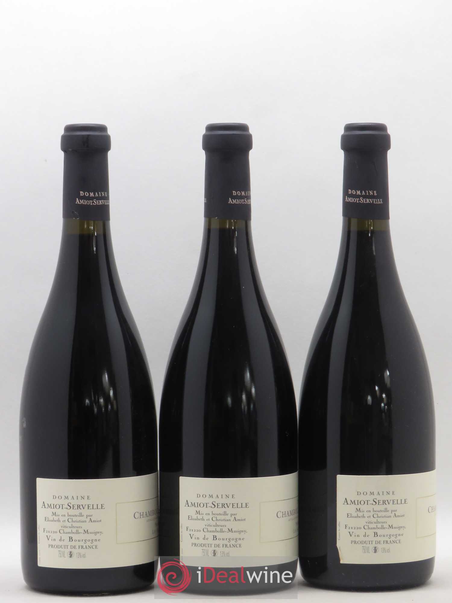 Chambolle-Musigny 1er Cru Les Amoureuses Amiot-Servelle 2007 - Lot de 3 bouteilles - 1