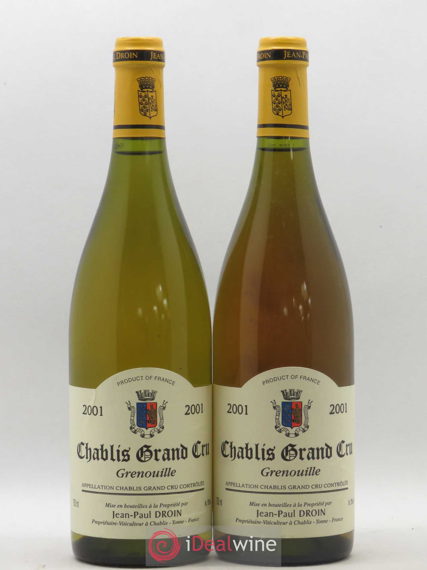 Chablis Grand Cru Grenouilles Jean-Paul & Benoît Droin (Domaine) 2001 - Lot de 2 bouteilles - 0