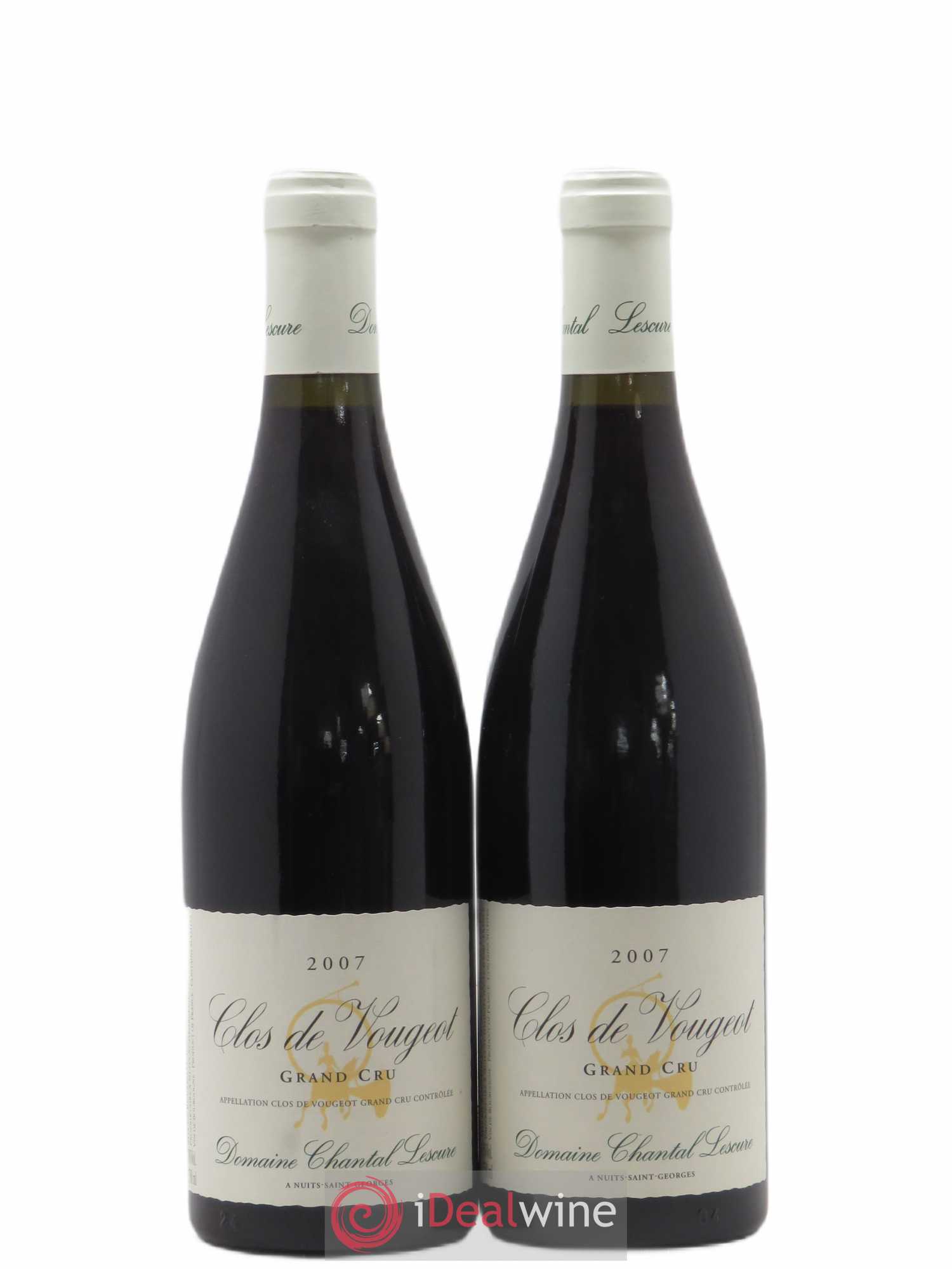 Clos de Vougeot Grand Cru Chantal Lescure 2007 - Lot de 2 bouteilles - 0