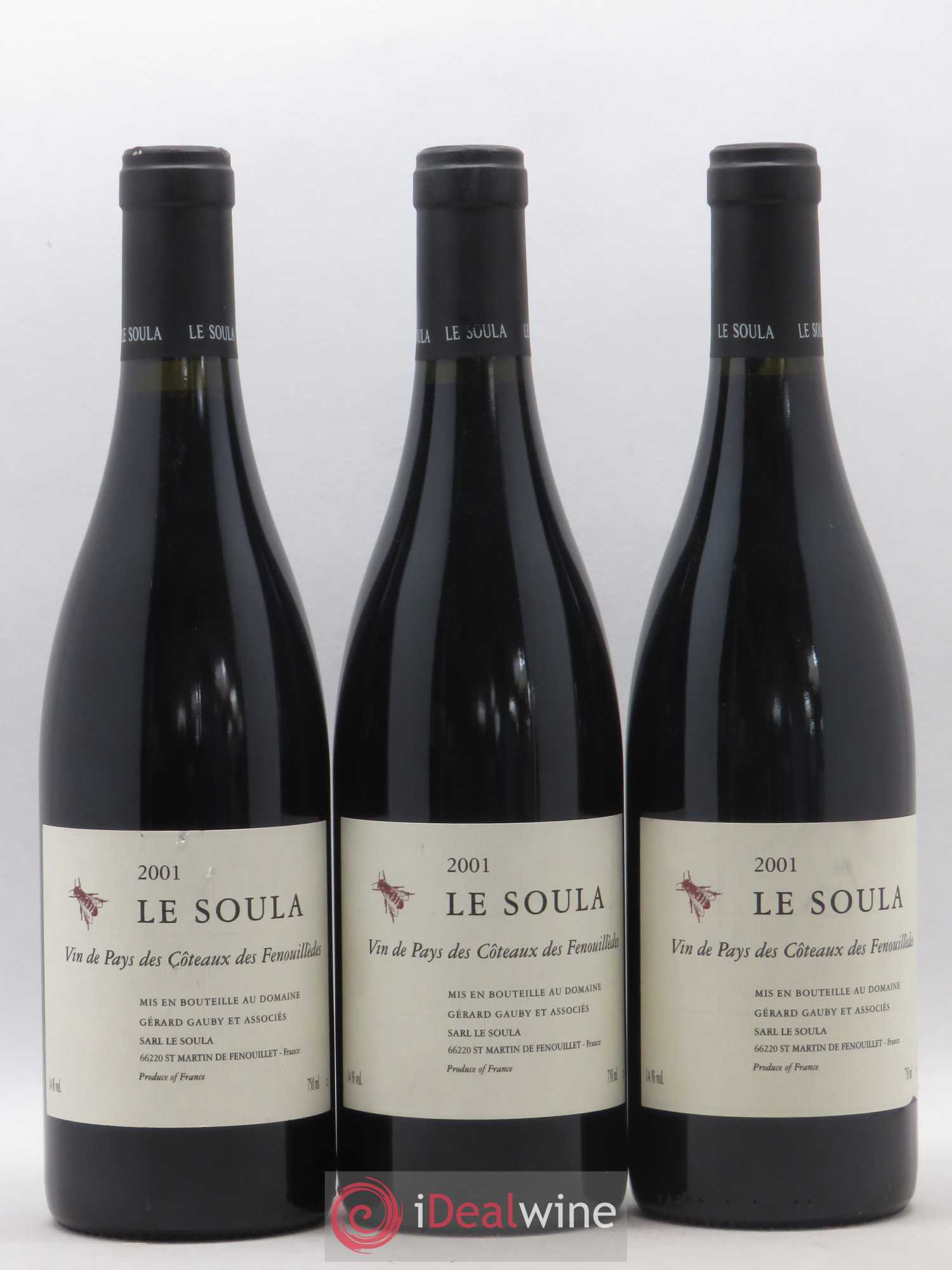 Côtes Catalanes Le Soula 2001 - Lot de 3 bouteilles - 0