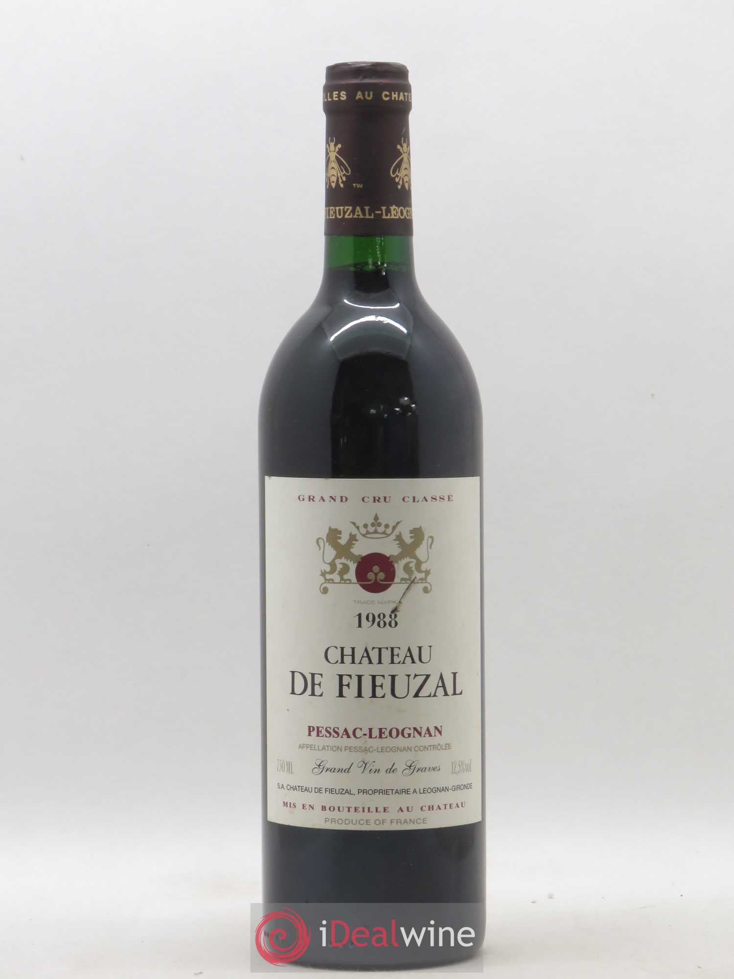 Château de Fieuzal Cru Classé de Graves 1988 - Lot de 1 bouteille - 0