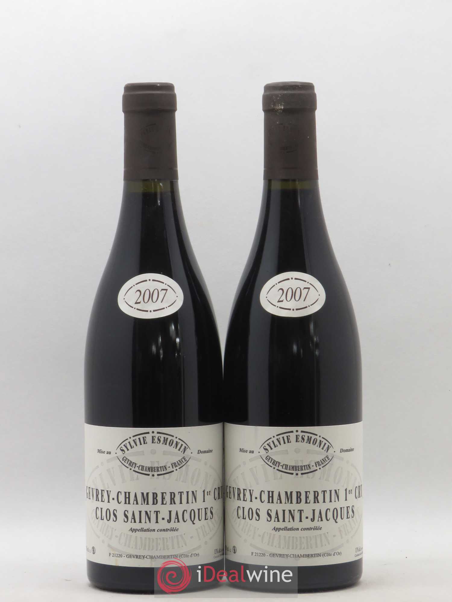 Gevrey-Chambertin 1er Cru Clos Saint Jacques Sylvie Esmonin 2007 - Lot de 2 bouteilles - 0