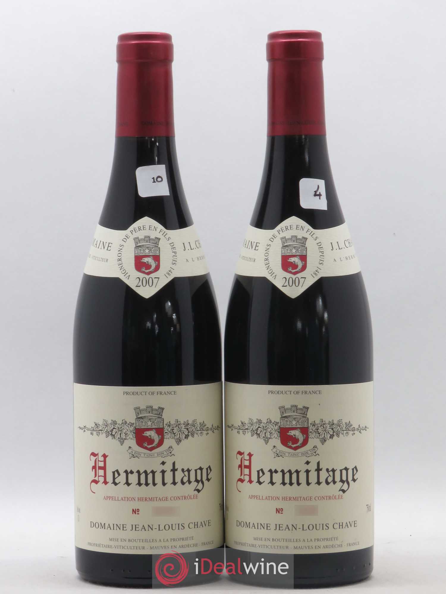 Hermitage Jean-Louis Chave 2007 - Lot de 2 bouteilles - 0