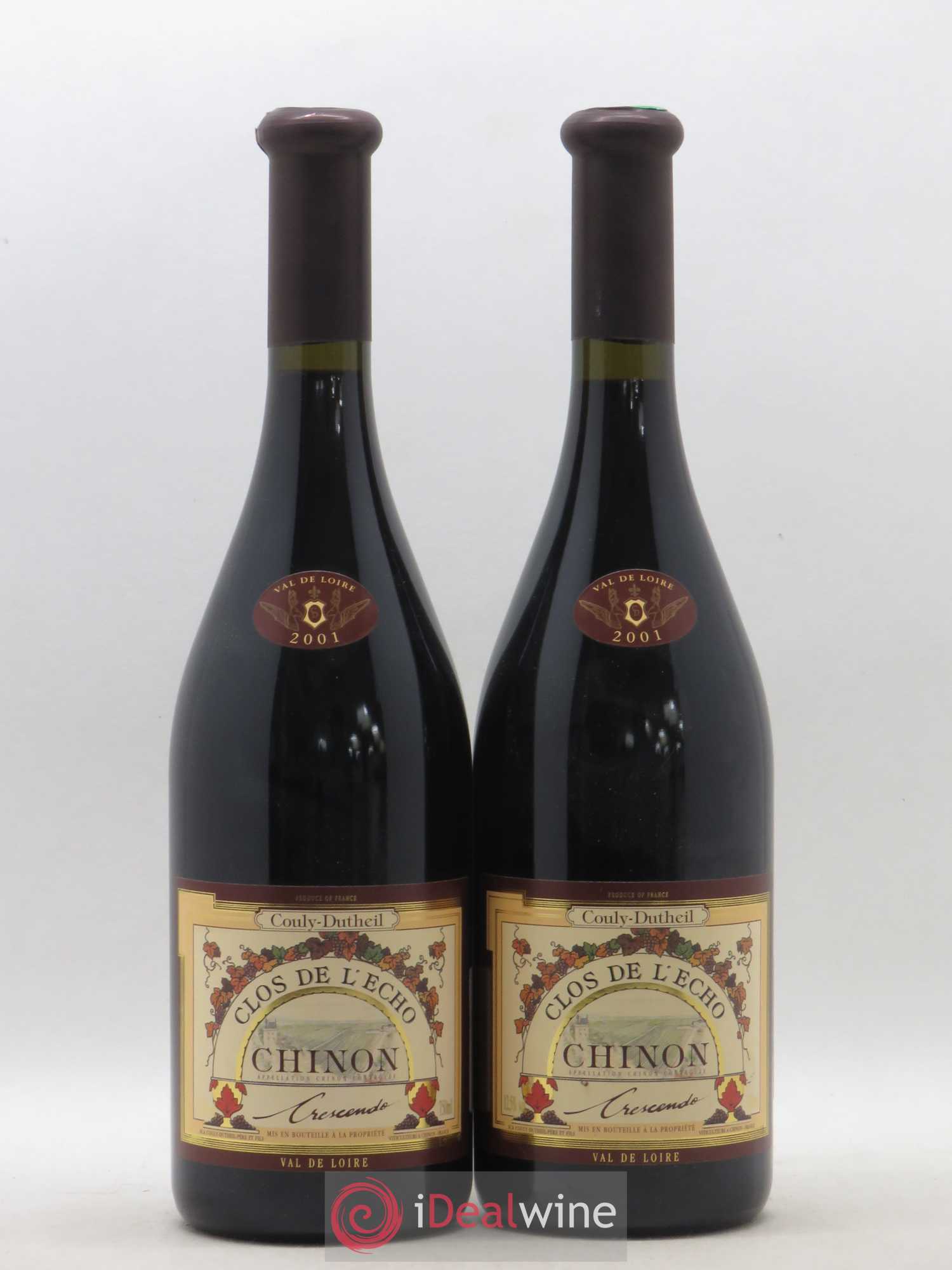 Chinon Clos de l'Echo Crescendo Couly-Dutheil 2001 - Posten von 2 Flaschen - 0