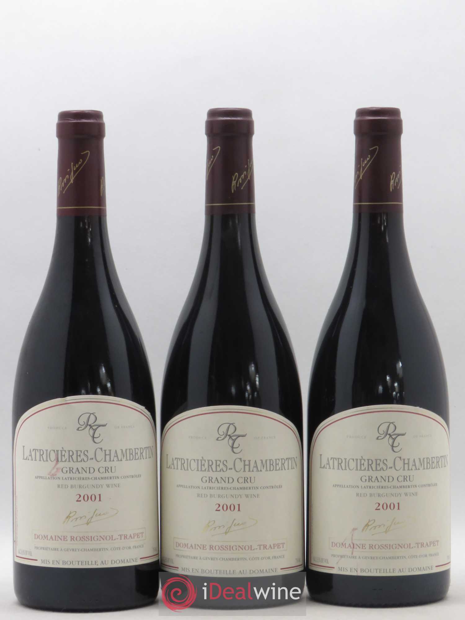 Latricières-Chambertin Grand Cru Rossignol-Trapet (Domaine) 2001 - Lot de 3 bouteilles - 0