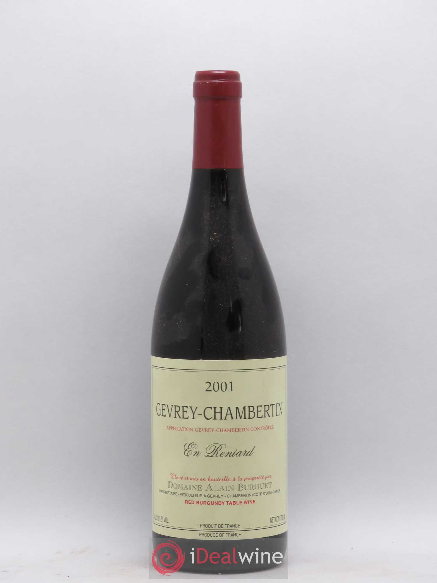Gevrey-Chambertin En Reniard Domaine Alain Burguet 2001 - Lot de 1 bouteille - 0