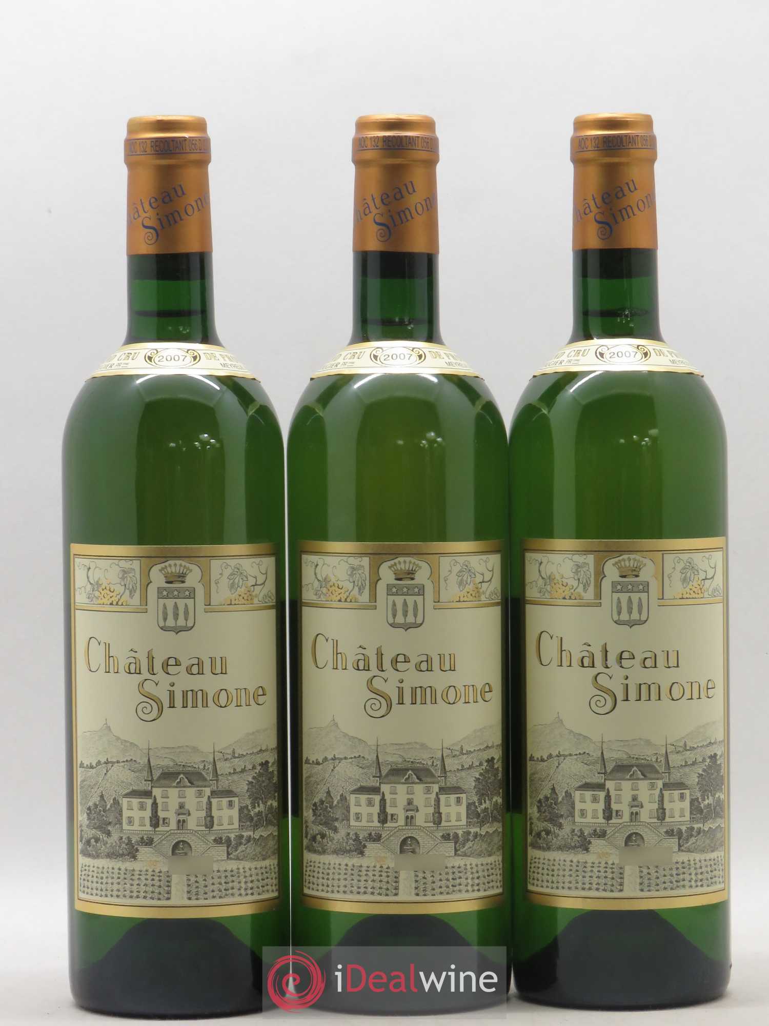 Palette Château Simone Famille Rougier 2007 - Posten von 3 Flaschen - 0