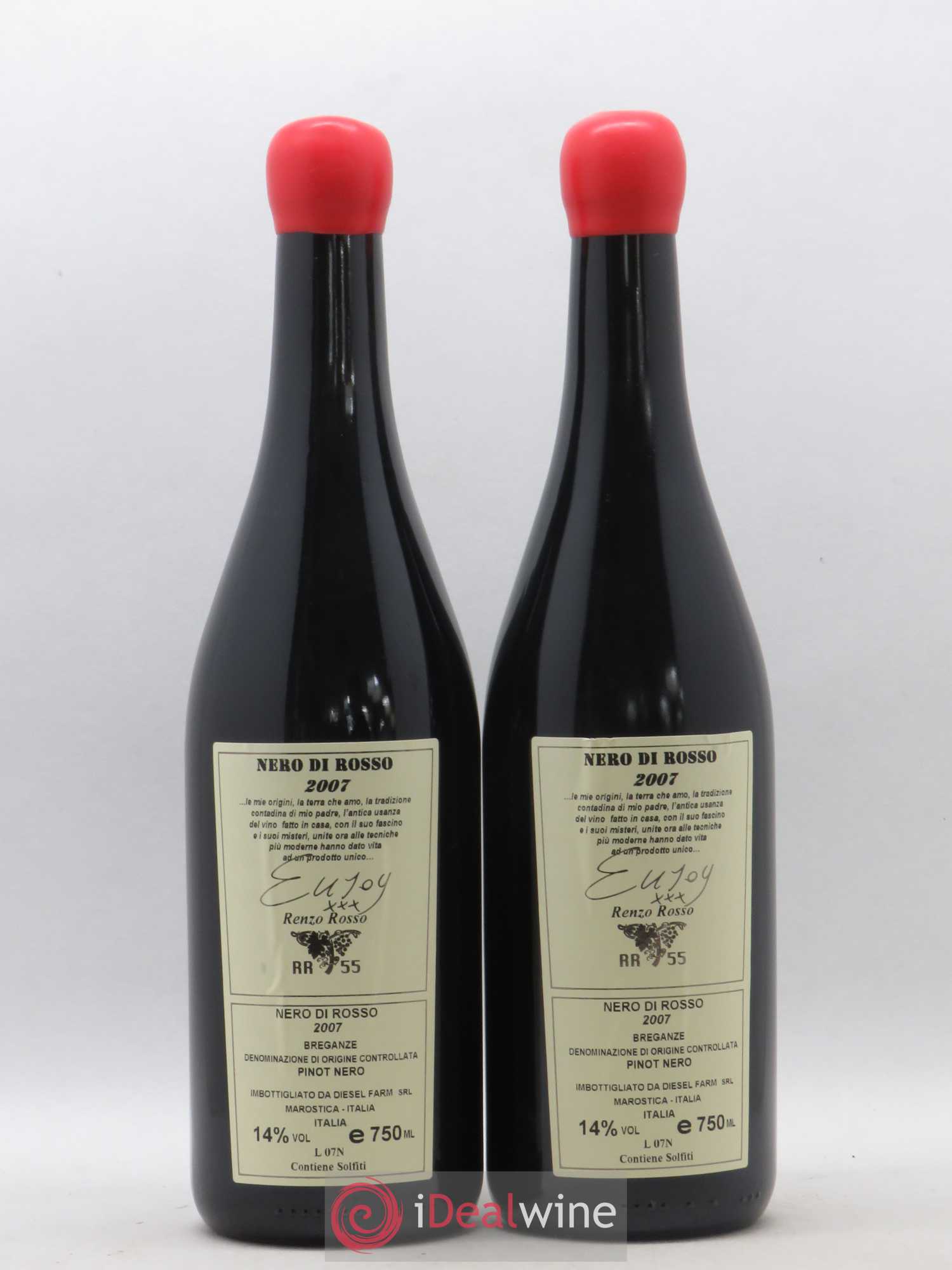 Italie Breganze DOC Nero di Rosso Pinot Nero Diesel Farm 2007 - Posten von 2 Flaschen - 1