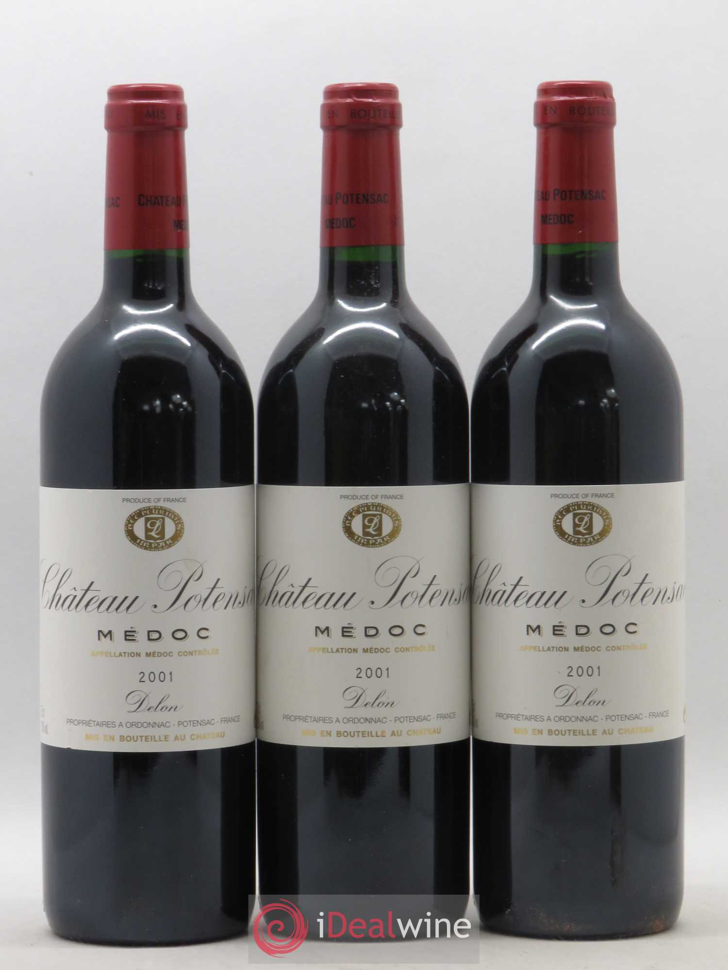 Château Potensac 2001 - Lot de 3 bouteilles - 0