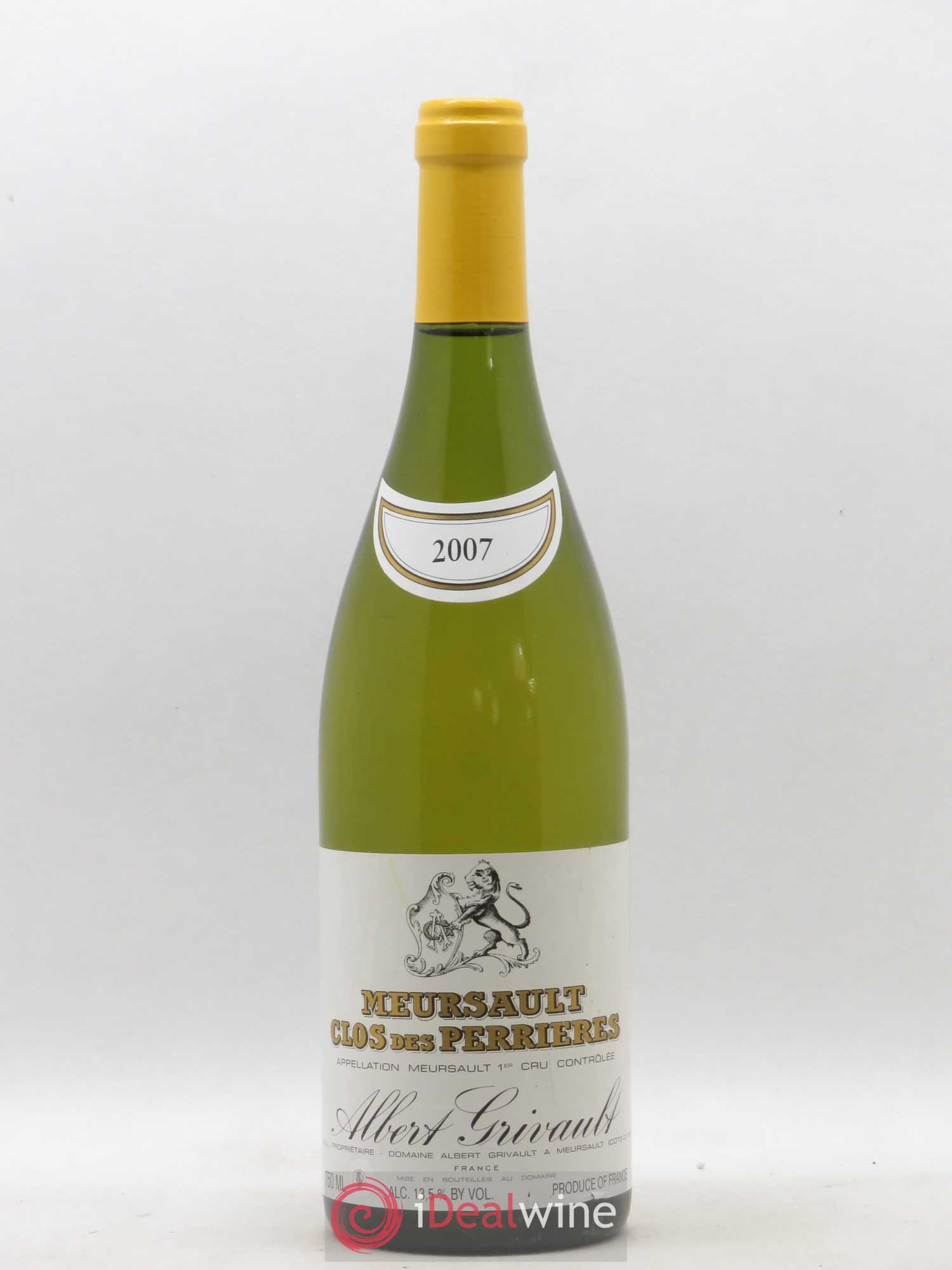 Meursault 1er Cru Clos des Perrières Monopole Albert Grivault 2007 - Lot de 1 bouteille - 0