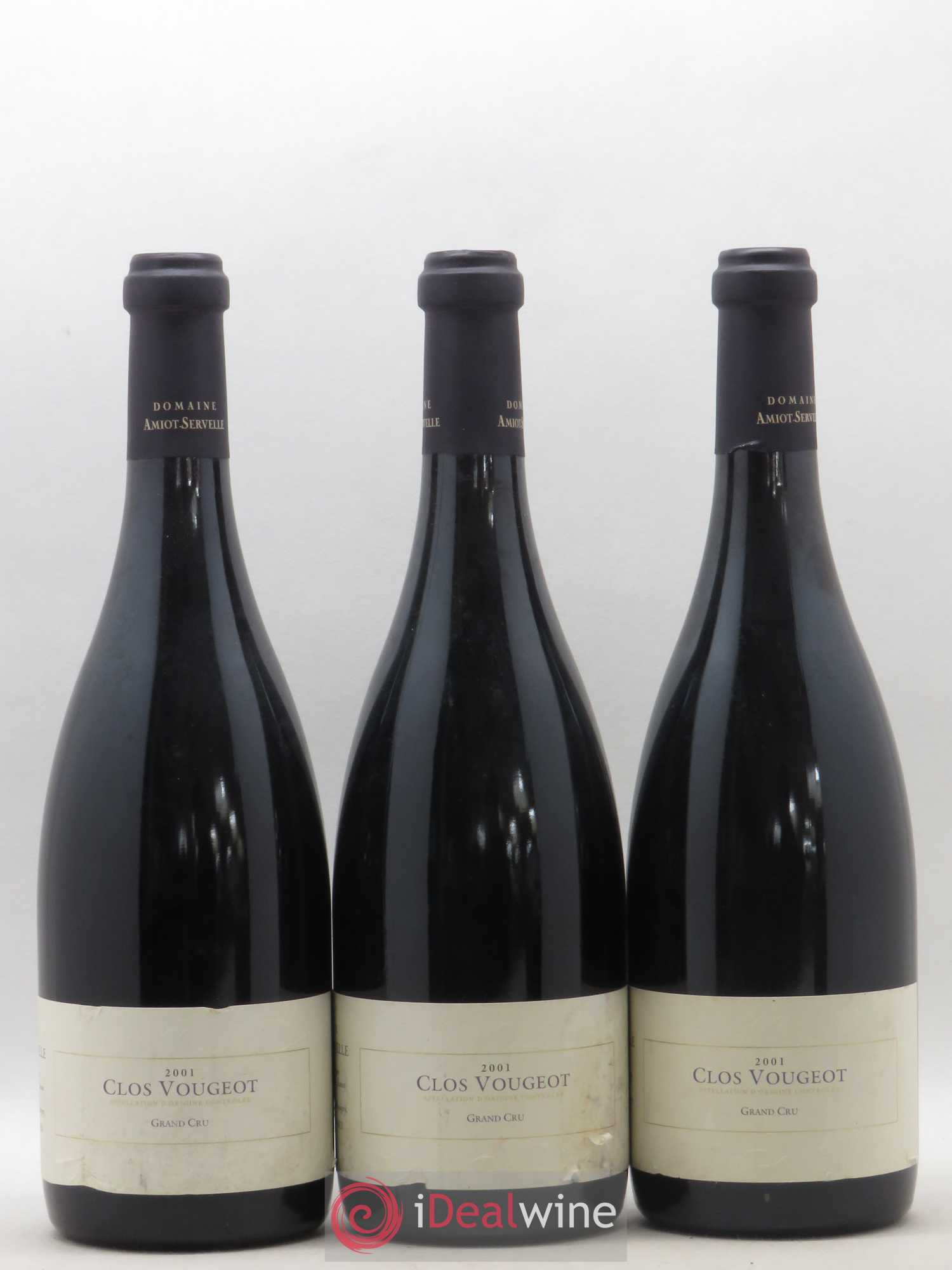 Clos de Vougeot Grand Cru Amiot-Servelle 2001 - Lot de 3 bouteilles - 0