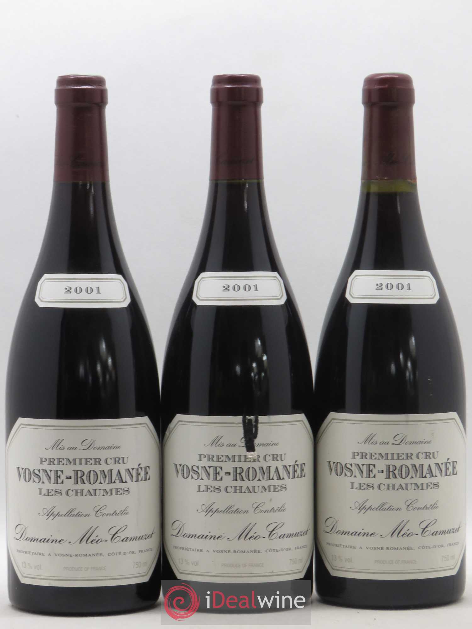 Vosne-Romanée 1er Cru Les Chaumes Méo-Camuzet (Domaine) 2001 - Lot de 3 bouteilles - 0
