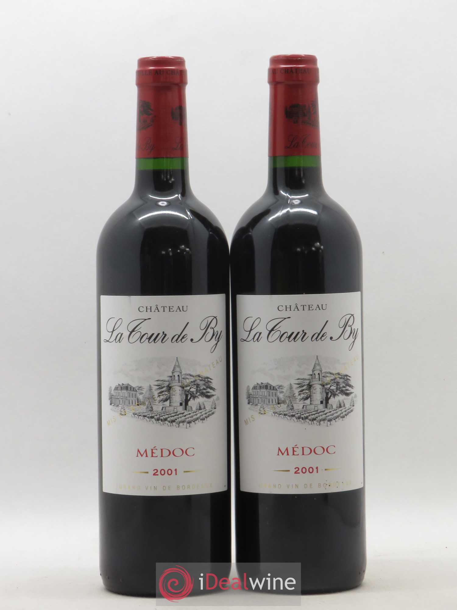 Château La Tour de By Cru Bourgeois 2001 - Lot de 2 bouteilles - 0