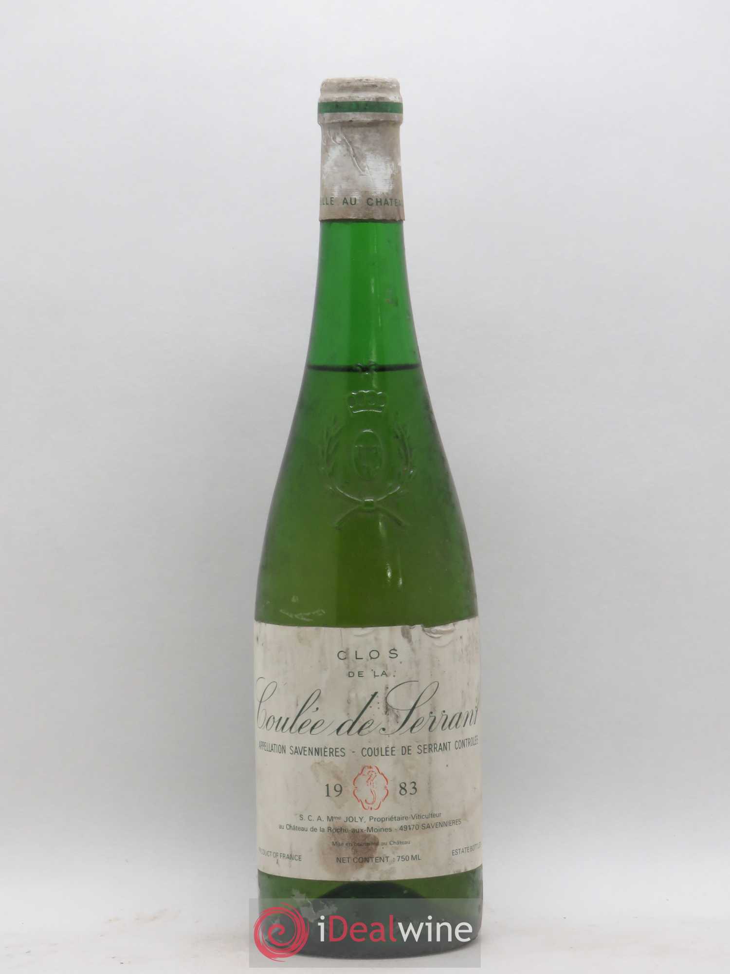 Savennières Clos de la Coulée de Serrant Vignobles de la Coulée de Serrant - Nicolas Joly 1983 - Lot de 1 bouteille - 0
