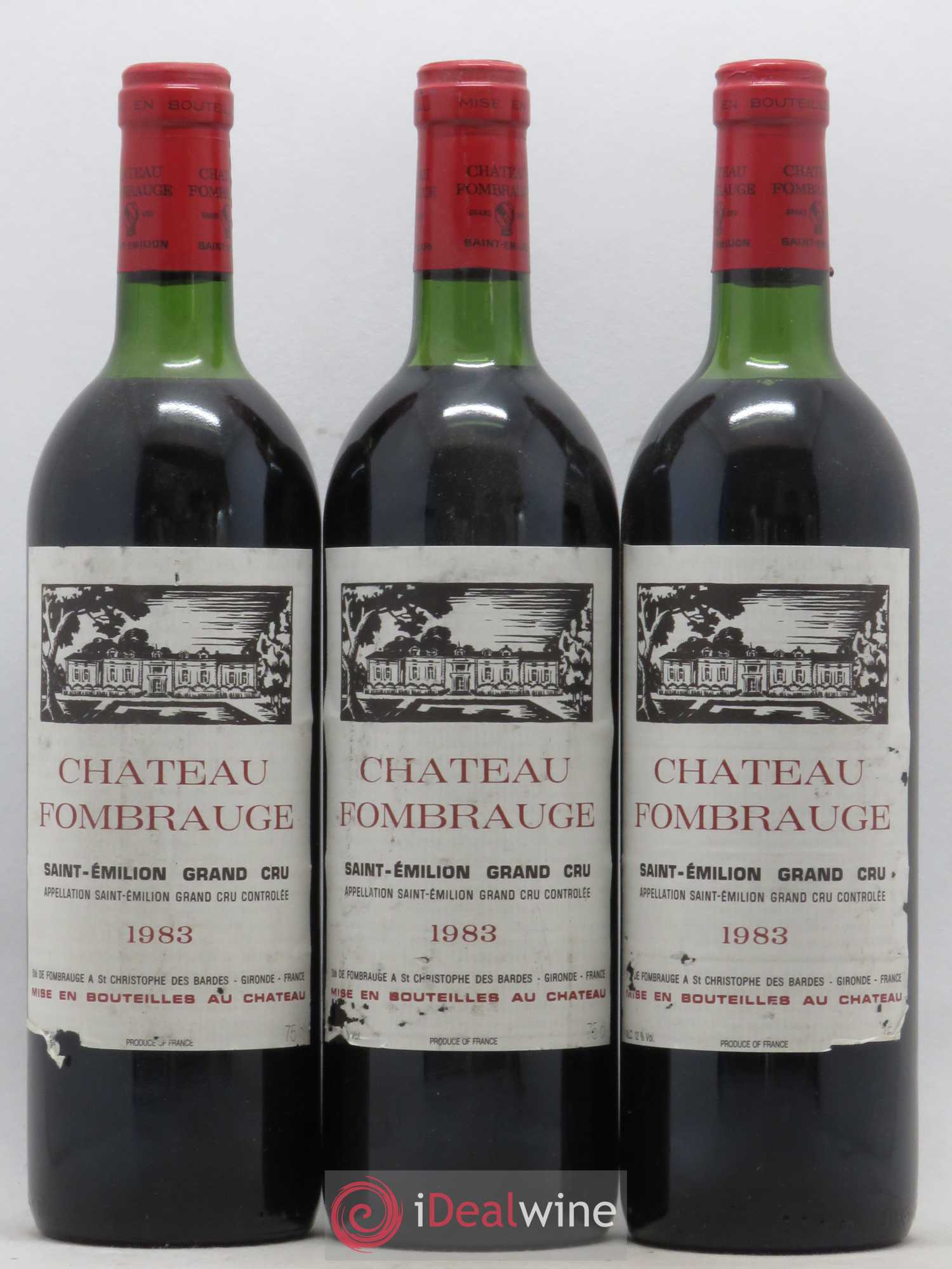 Château Fombrauge Grand Cru Classé 1983 - Lot de 3 bouteilles - 0