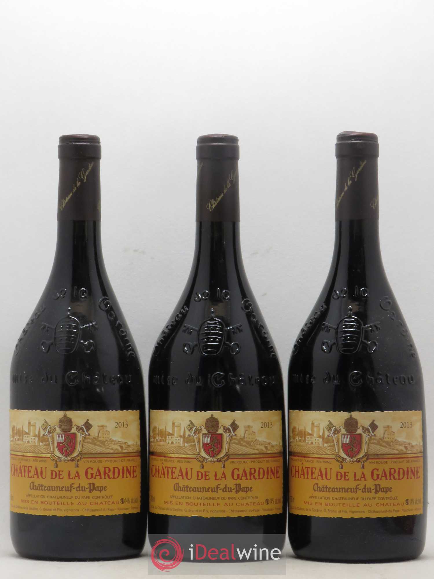 Châteauneuf-du-Pape Château de La Gardine Famille Brunel 2013 - Lot de 3 bouteilles - 0