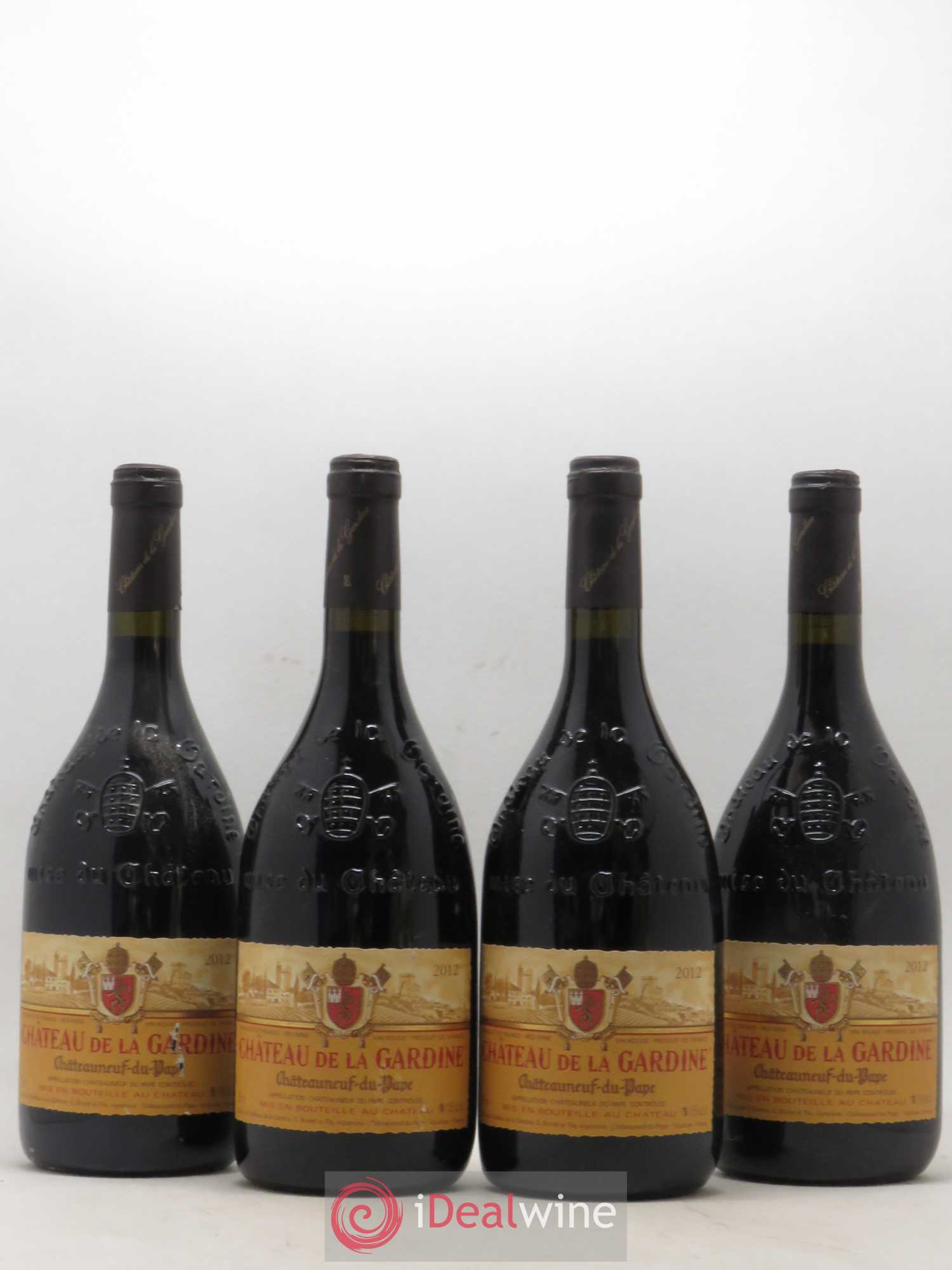 Châteauneuf-du-Pape Château de La Gardine Famille Brunel 2012 - Lot de 4 bouteilles - 0