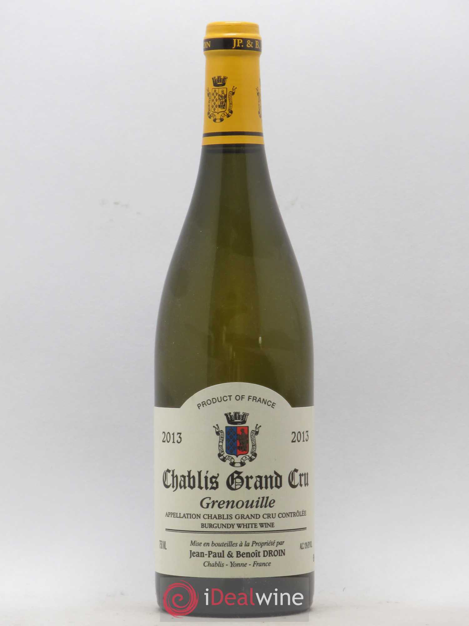 Chablis Grand Cru Grenouilles Jean-Paul & Benoît Droin (Domaine) 2013 - Lot de 1 bouteille - 0