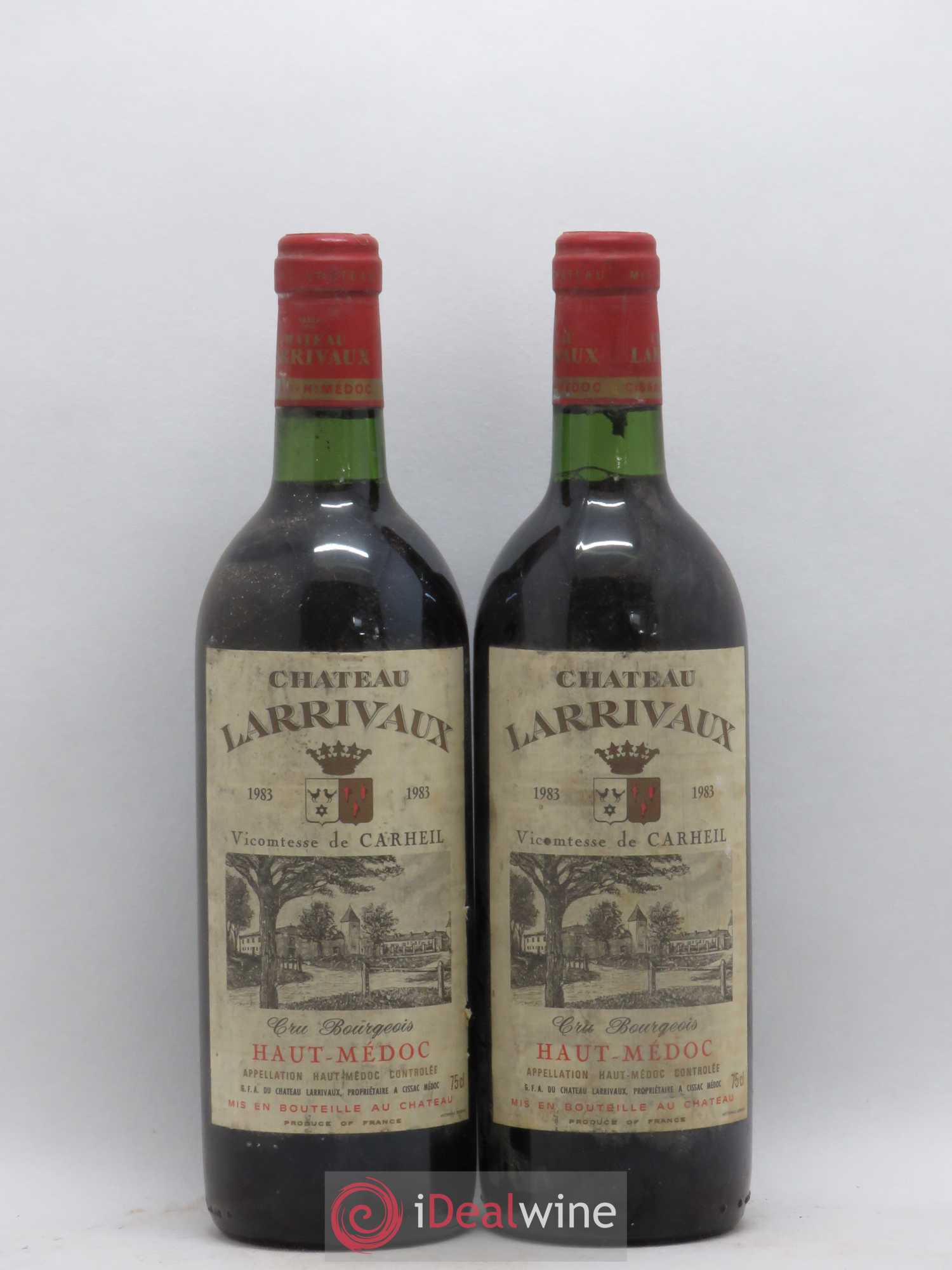 Château Larrivaux Cru Bourgeois 1983 - Lot de 2 bouteilles - 0