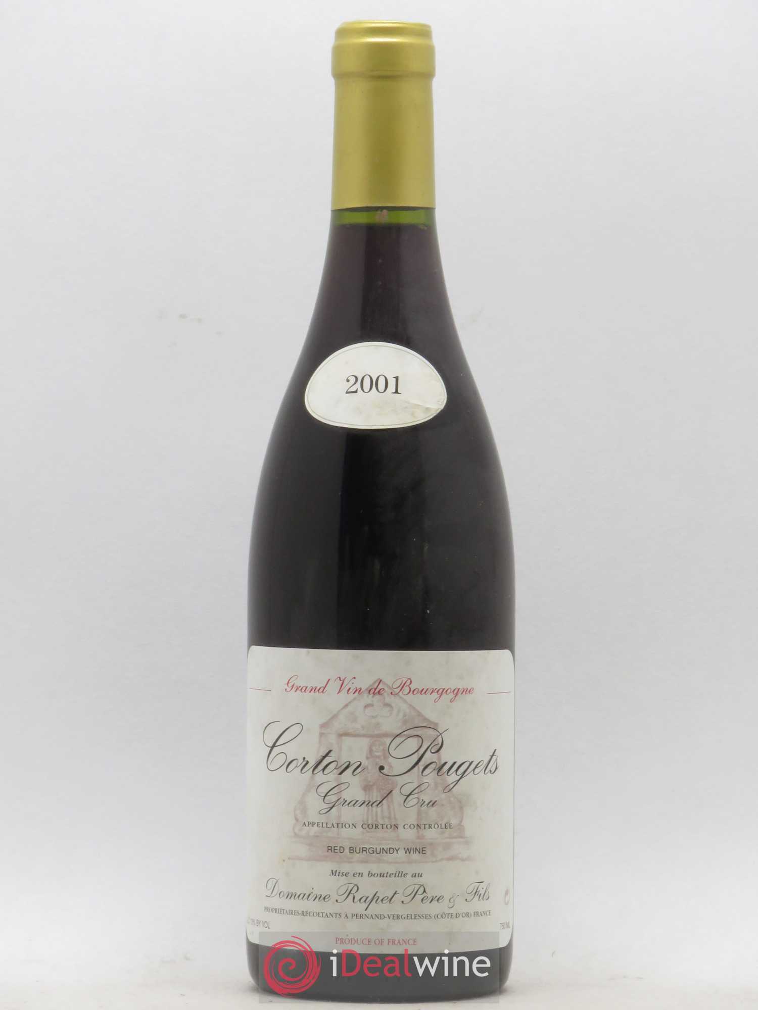 Corton Grand Cru Pougets Rapet Père & Fils 2001 - Lot de 1 bouteille - 0