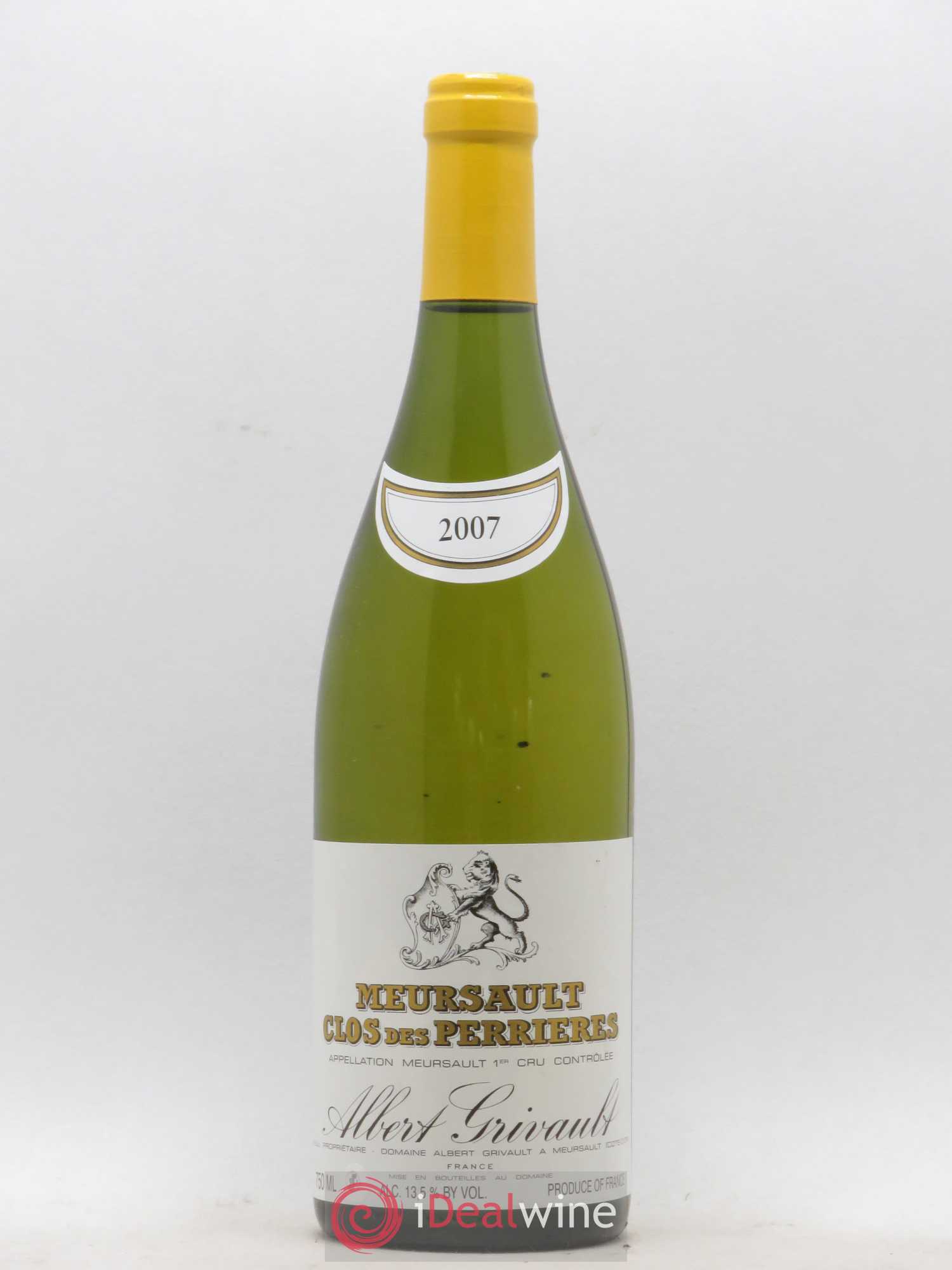 Meursault 1er Cru Clos des Perrières Monopole Albert Grivault 2007 - Lot de 1 bouteille - 0