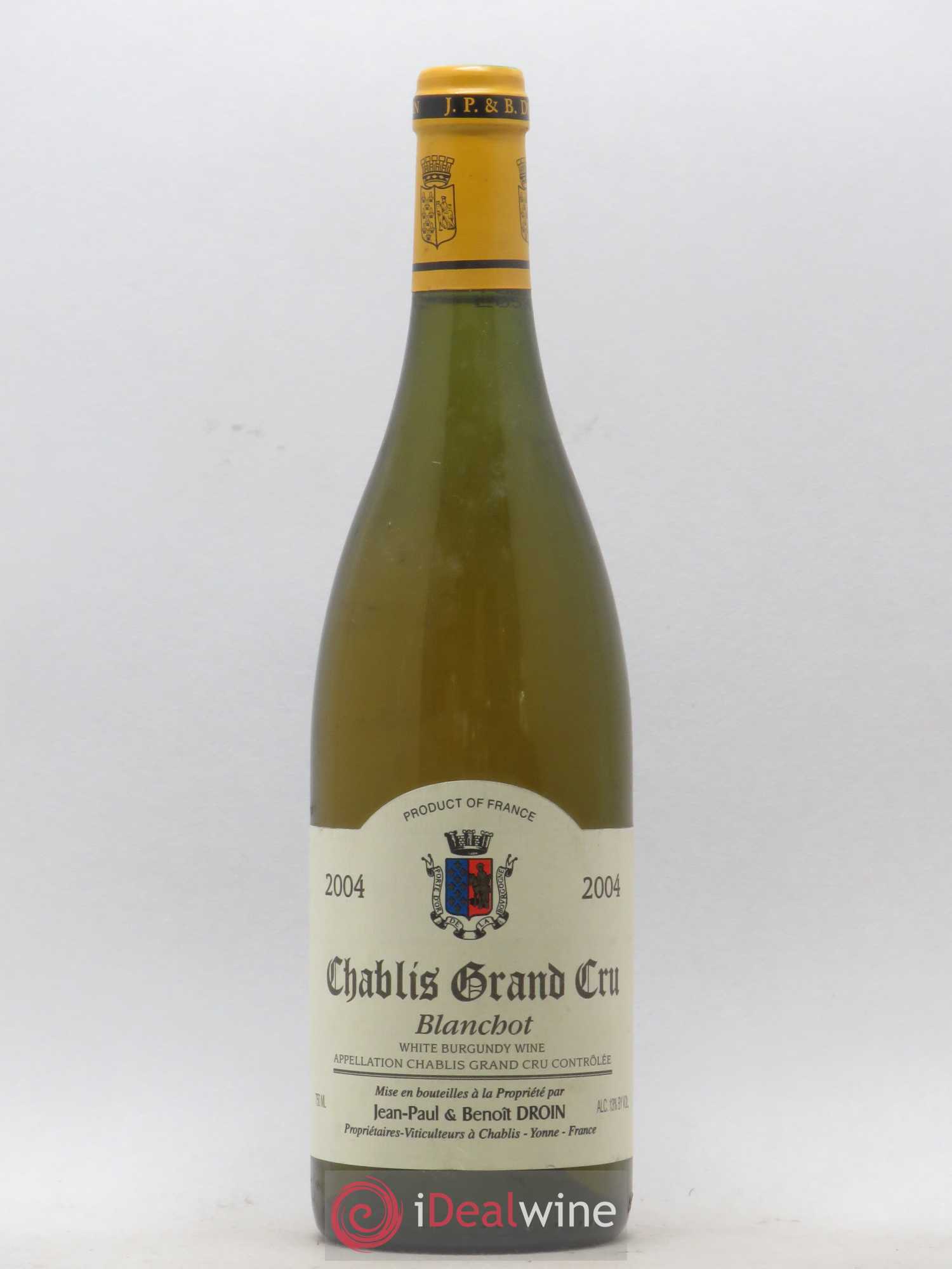 Chablis Grand Cru Blanchot Jean-Paul & Benoît Droin (Domaine) 2004 - Lot de 1 bouteille - 0