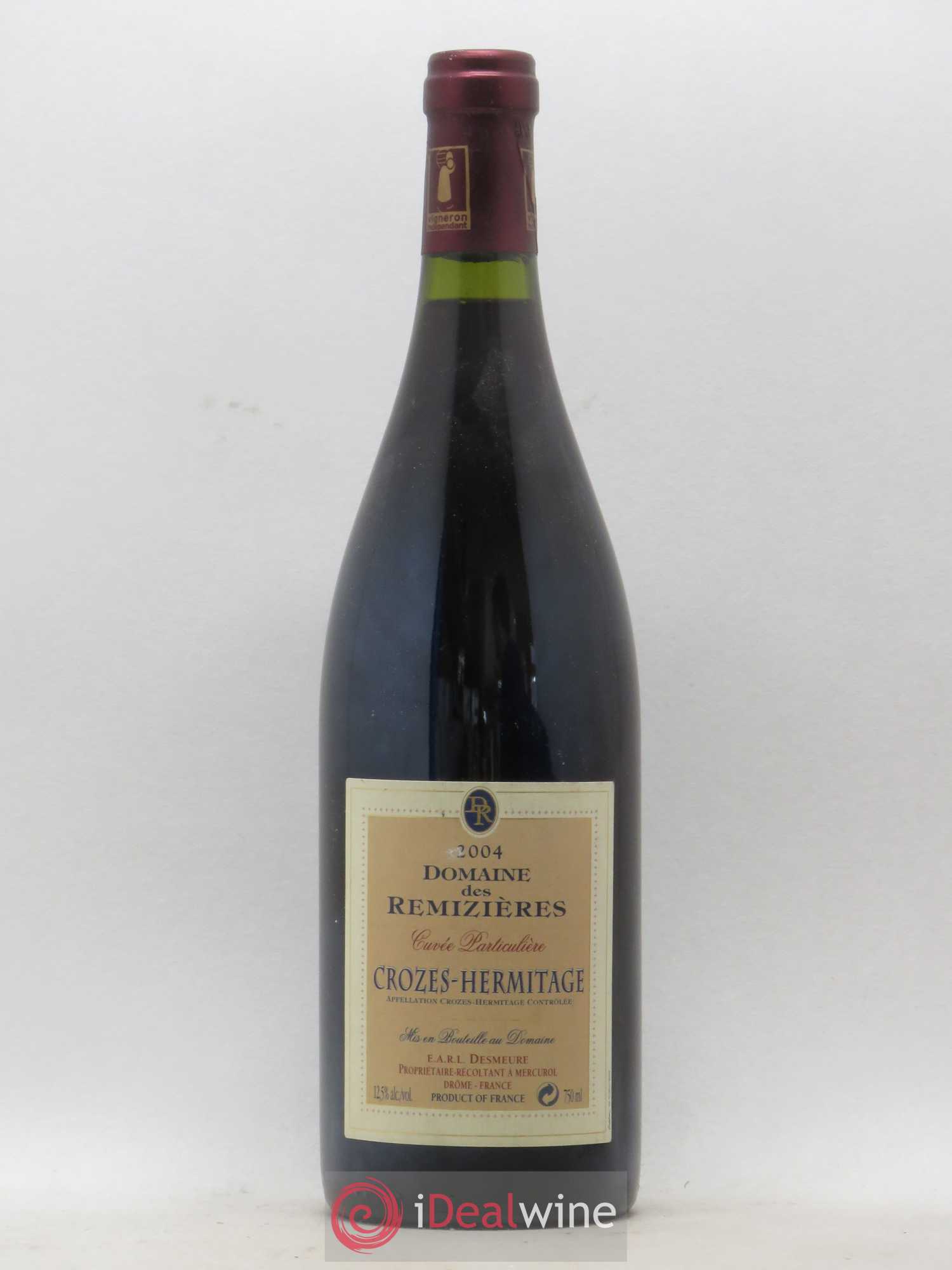Crozes-Hermitage Cuvée particulière Domaine des Remizieres 2004 - Posten von 1 Flasche - 0
