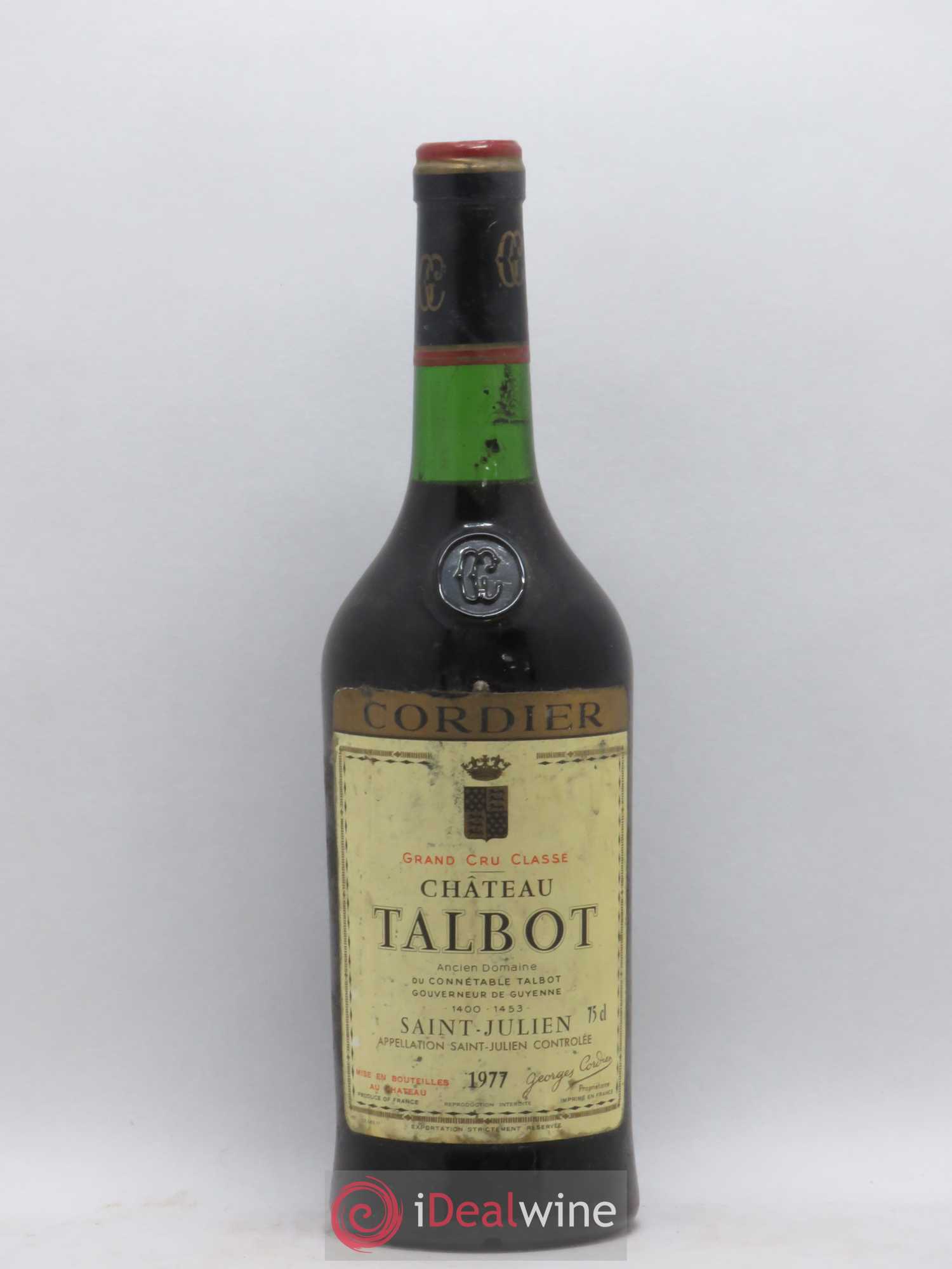 Château Talbot 4ème Grand Cru Classé 1977 - Lot de 1 bouteille - 0