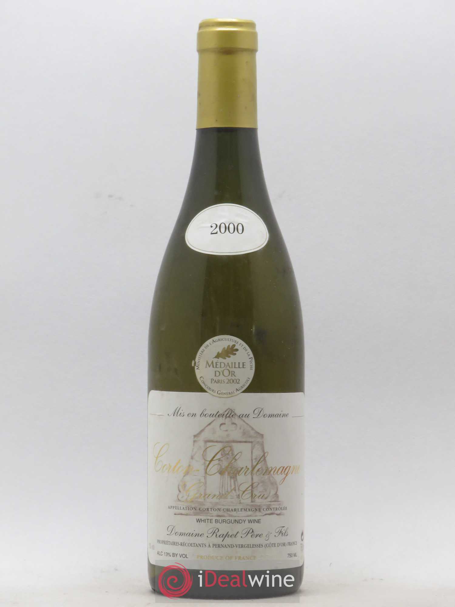 Corton-Charlemagne Grand Cru Rapet Père & Fils 2000 - Lot de 1 bouteille - 0