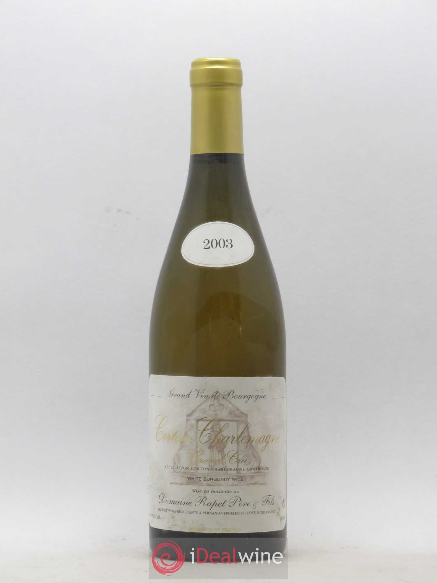 Corton-Charlemagne Grand Cru Rapet Père & Fils 2003 - Lot de 1 bouteille - 0