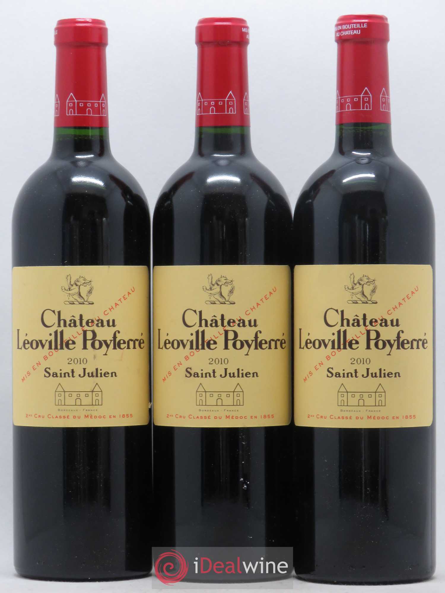 Château Léoville Poyferré 2ème Grand Cru Classé 2010 - Lot de 3 bouteilles - 0