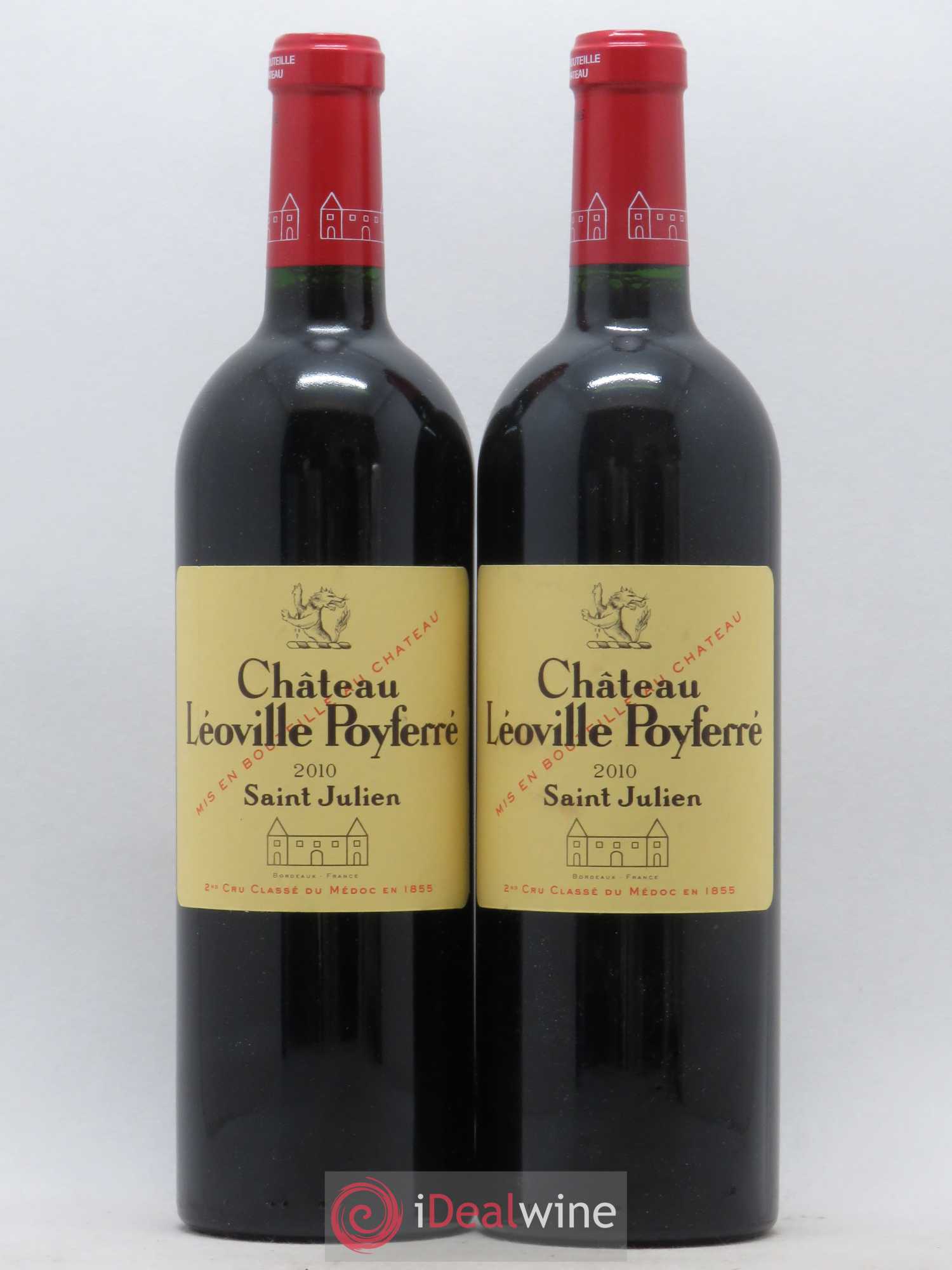 Château Léoville Poyferré 2ème Grand Cru Classé 2010 - Lot de 2 bouteilles - 0