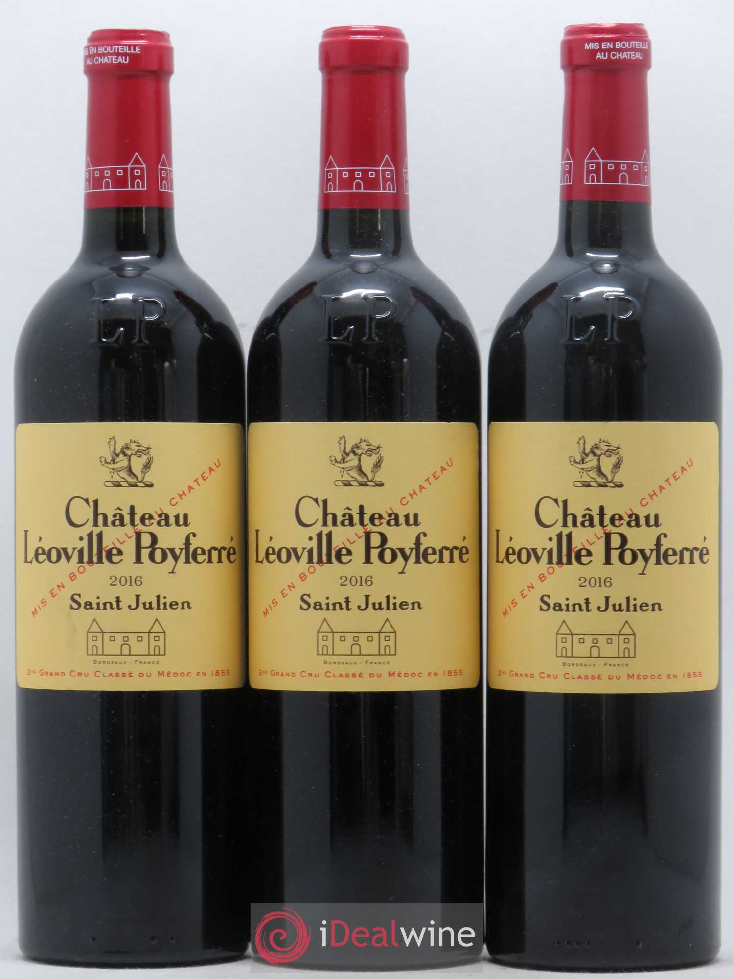 Château Léoville Poyferré 2ème Grand Cru Classé 2016 - Lot de 3 bouteilles - 0