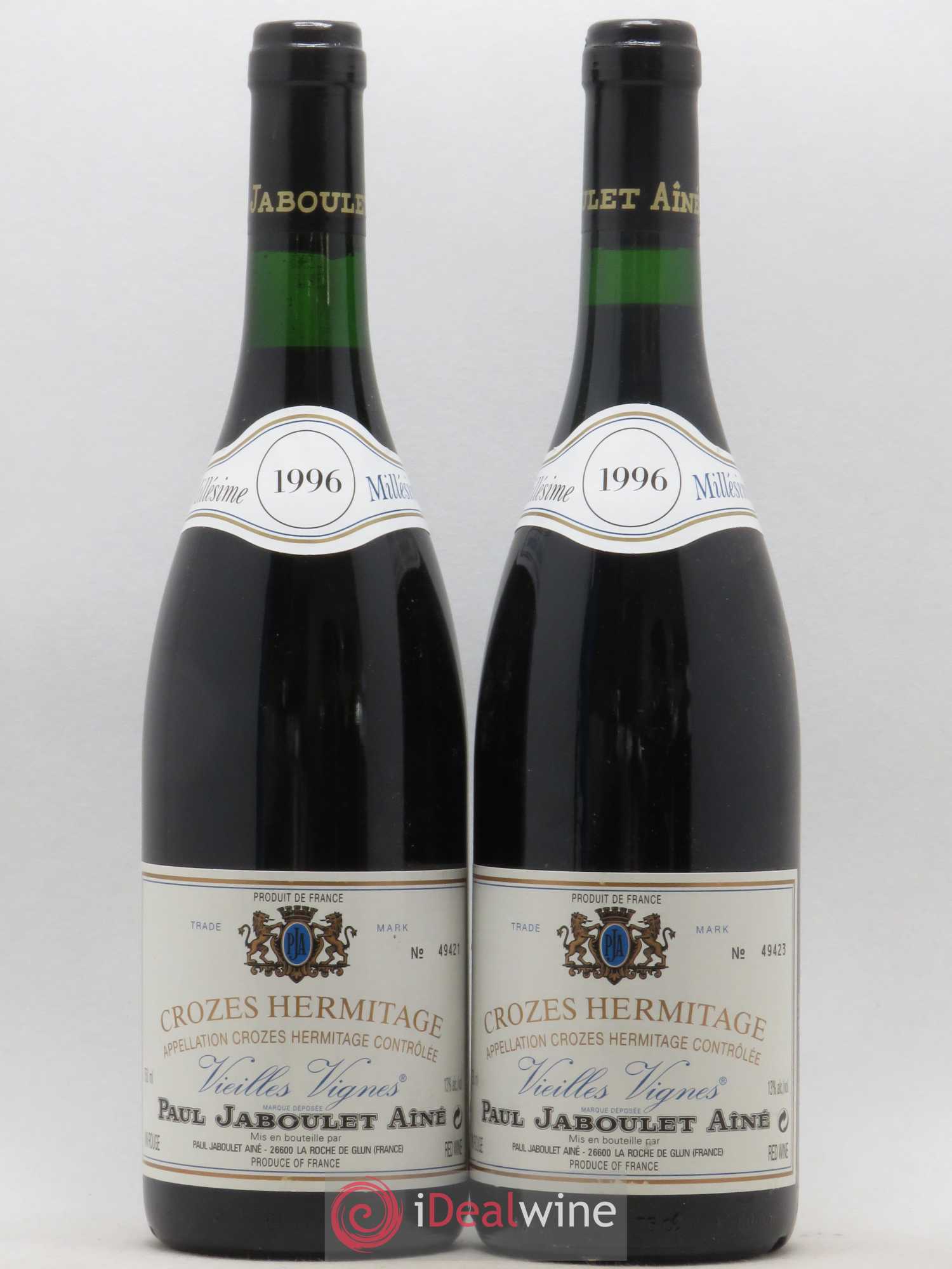 Crozes-Hermitage Vieilles vignes Jaboulet 1996 - Posten von 2 Flaschen - 0
