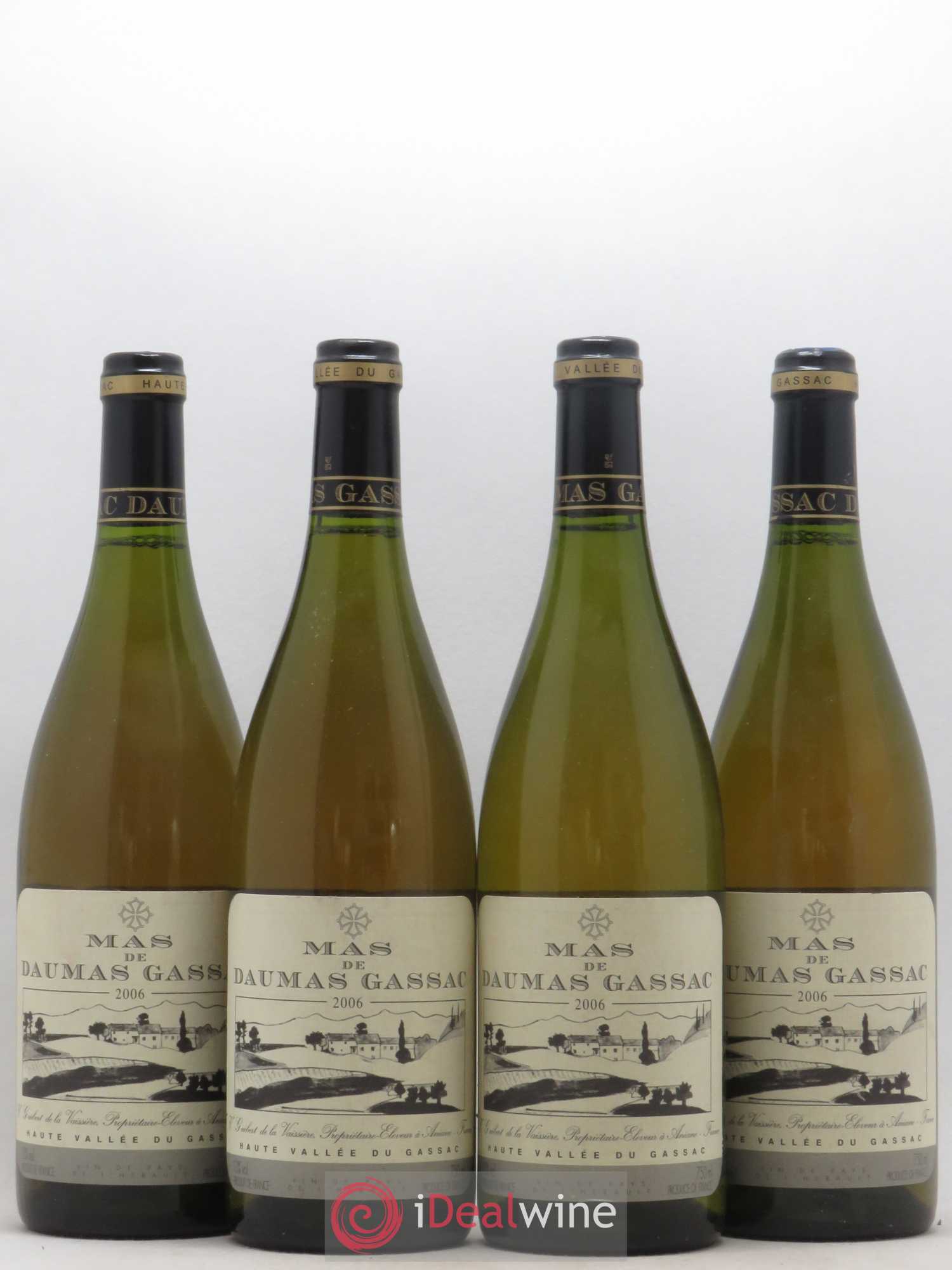 Saint-Guilhem-le-Désert - Cité d'Aniane Mas Daumas Gassac Famille Guibert de La Vaissière 2006 - Lot de 4 bouteilles - 0